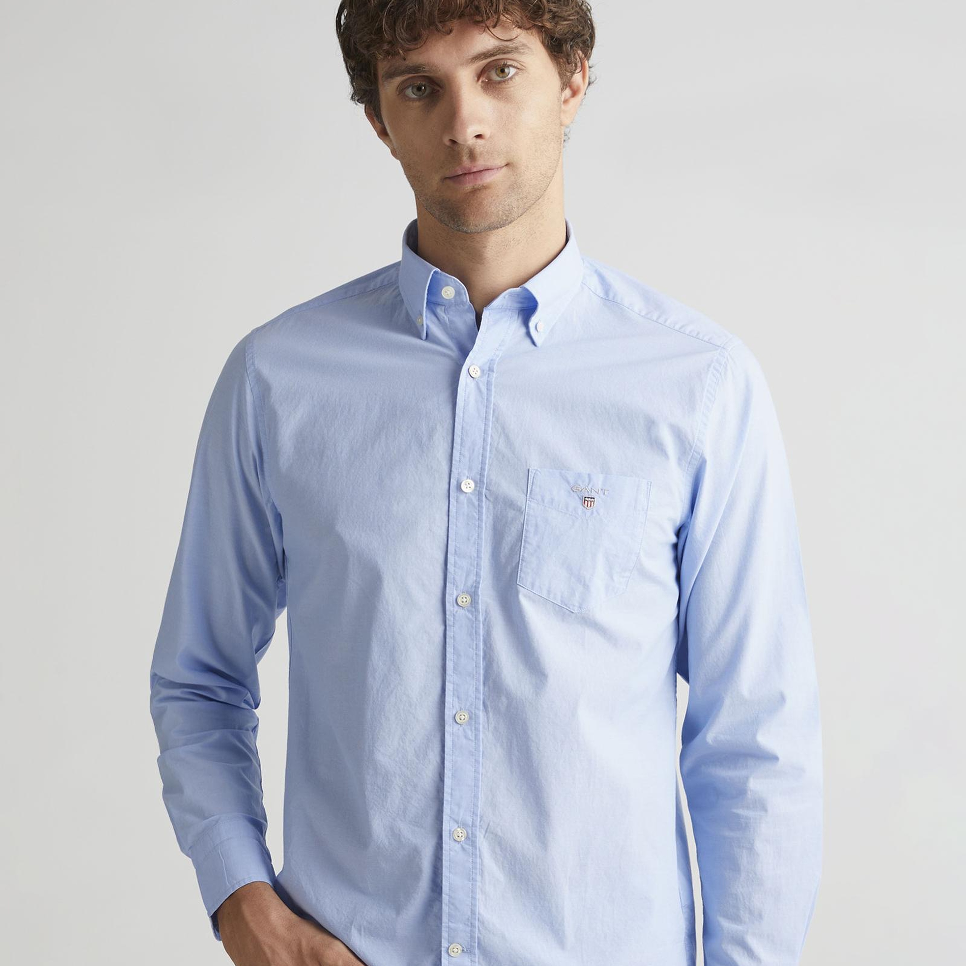 Gant Erkek Mavi Regular Fit Gömlek