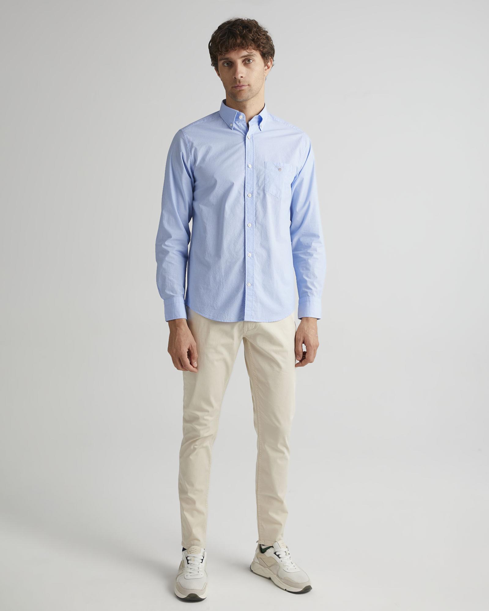 Gant Erkek Mavi Regular Fit Gömlek