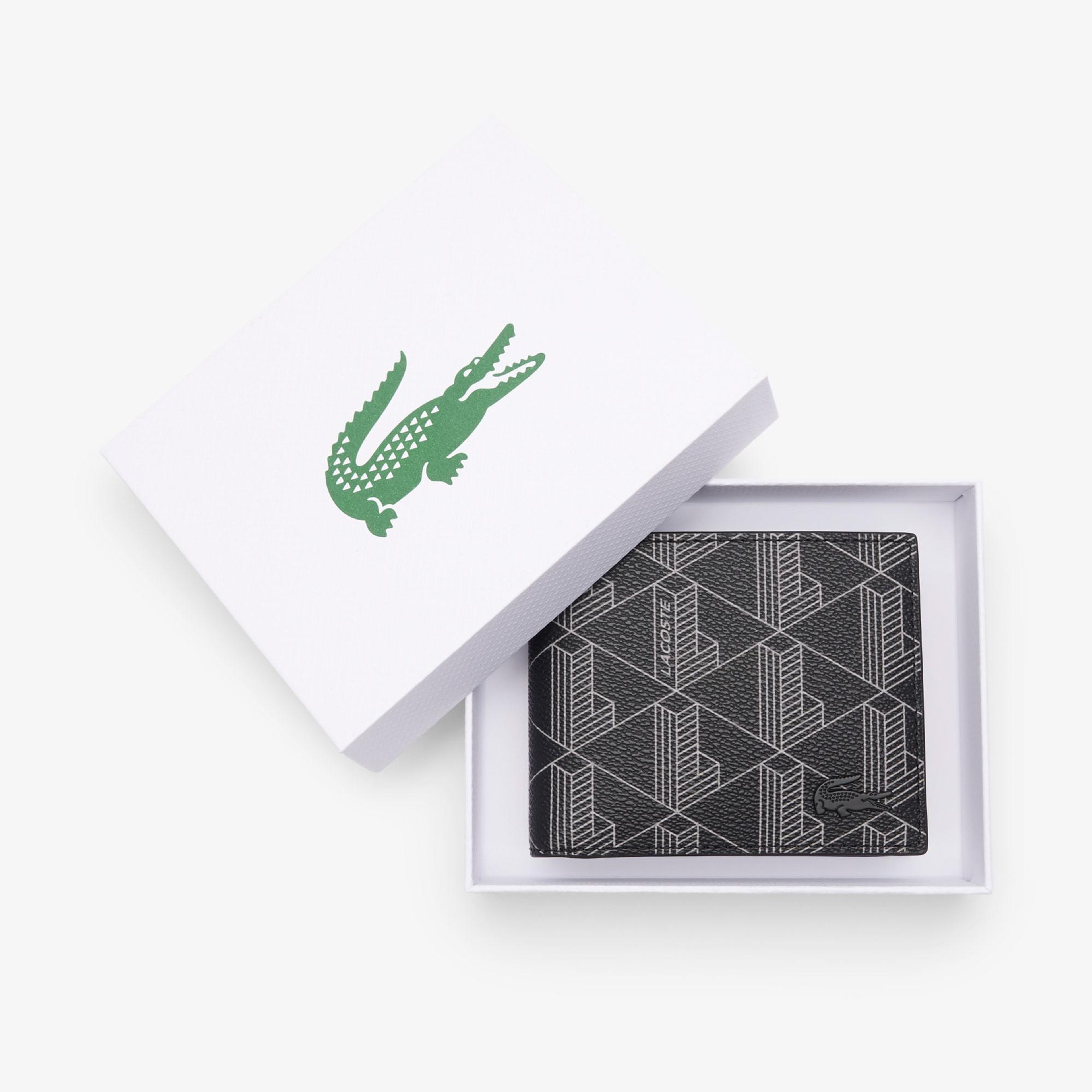 Lacoste The Blend Erkek Monogram Siyah Cüzdan