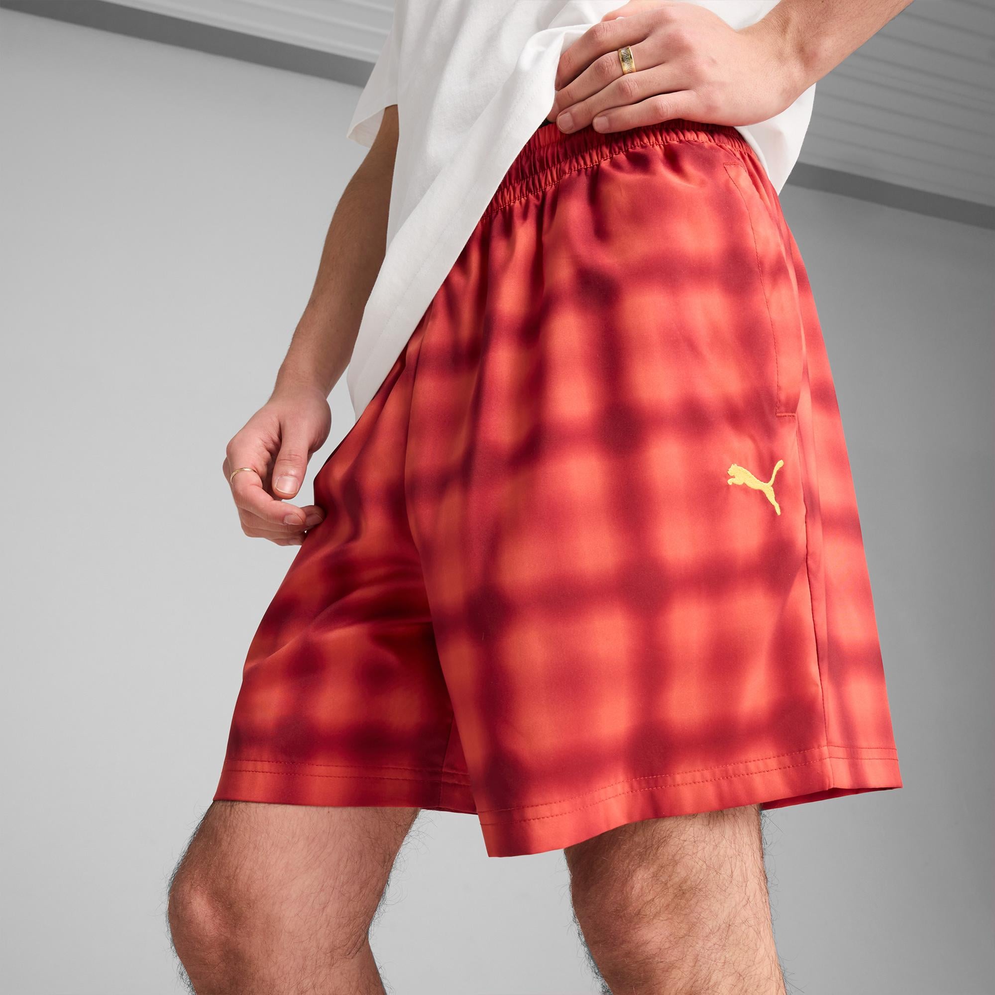 Puma Road to Unity Relaxed Dokuma Erkek Kırmızı Şort