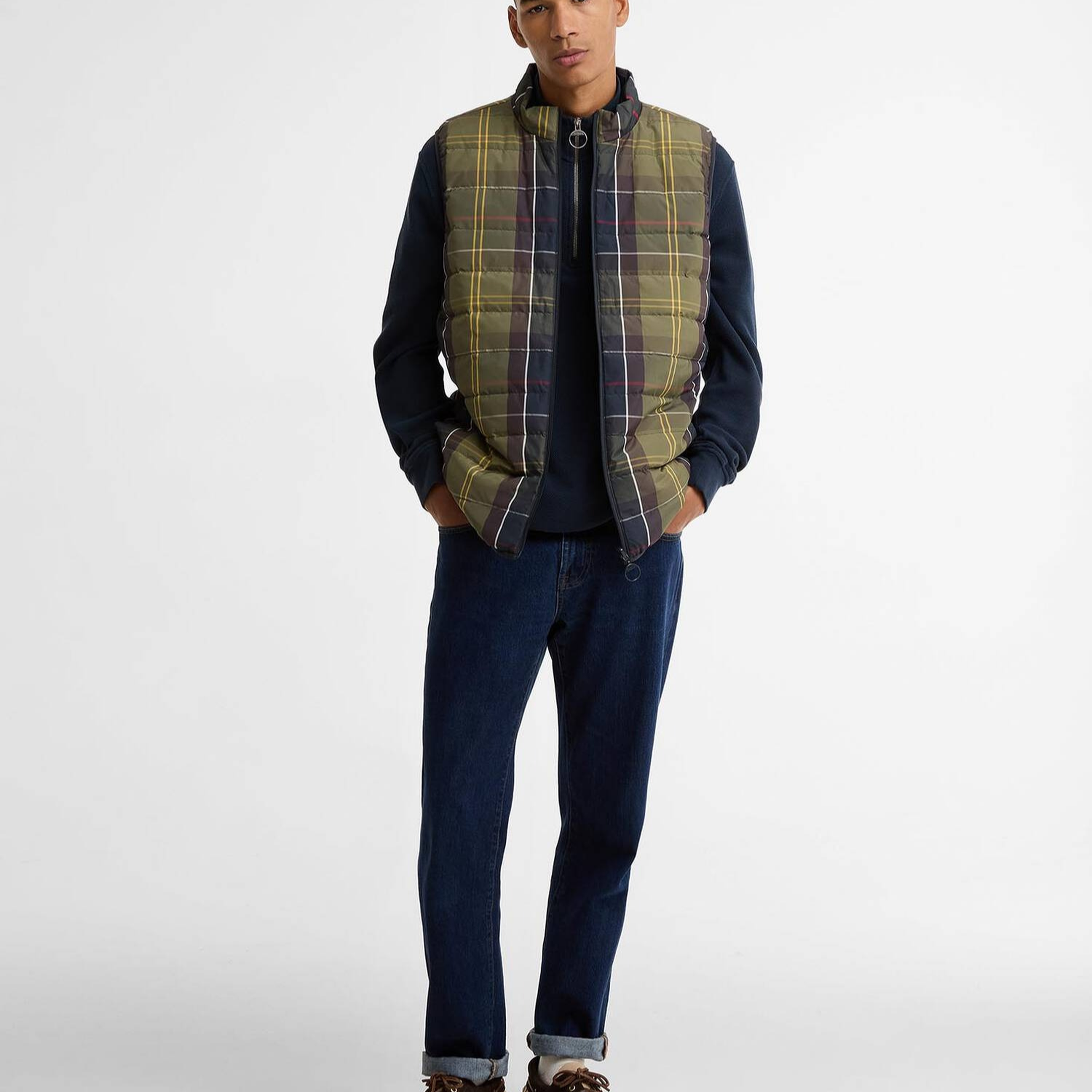 Barbour Reversible Tartan Puffer Yelek