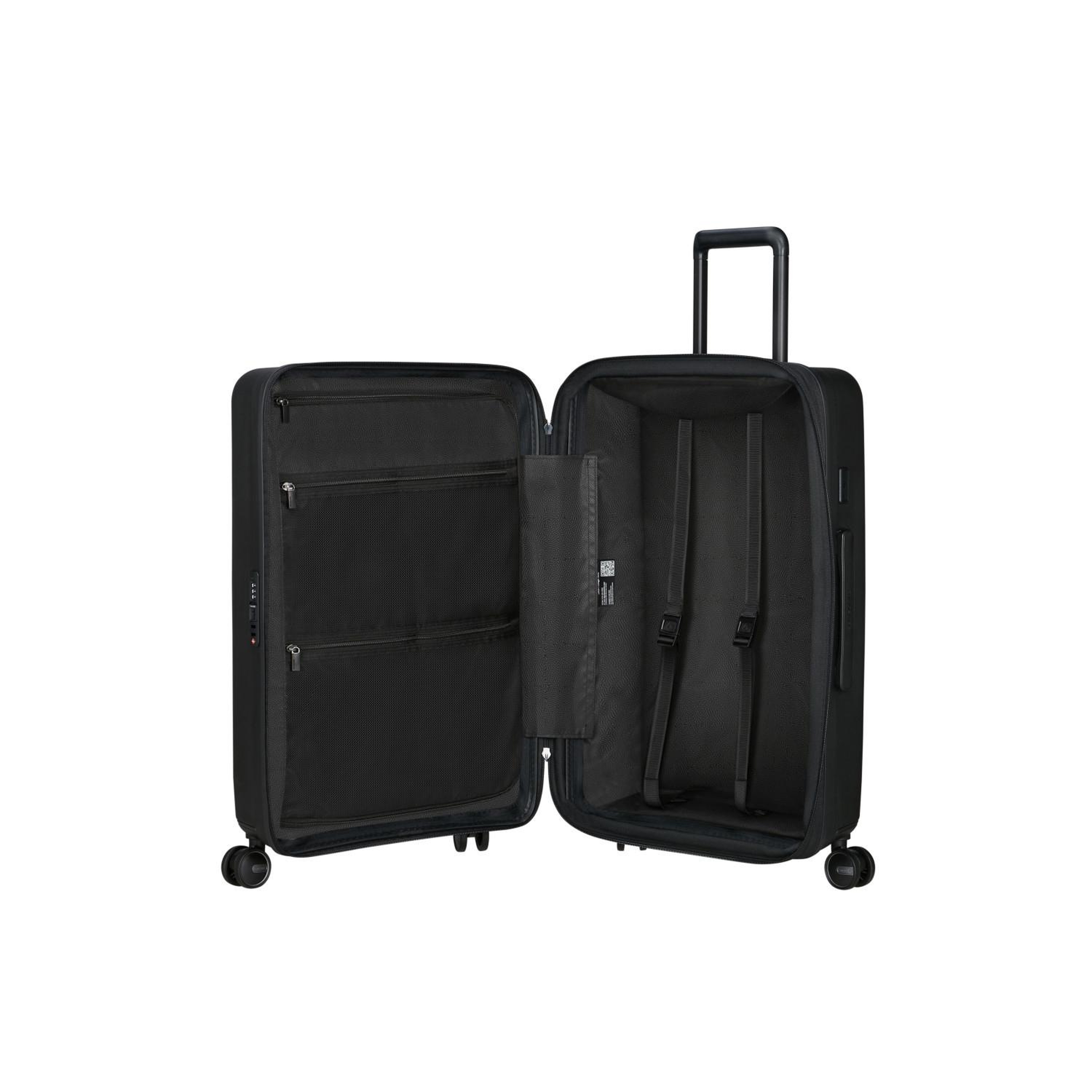 Samsonite Siyah Restackd - Körüklü 68/25 Orta Boy Valiz