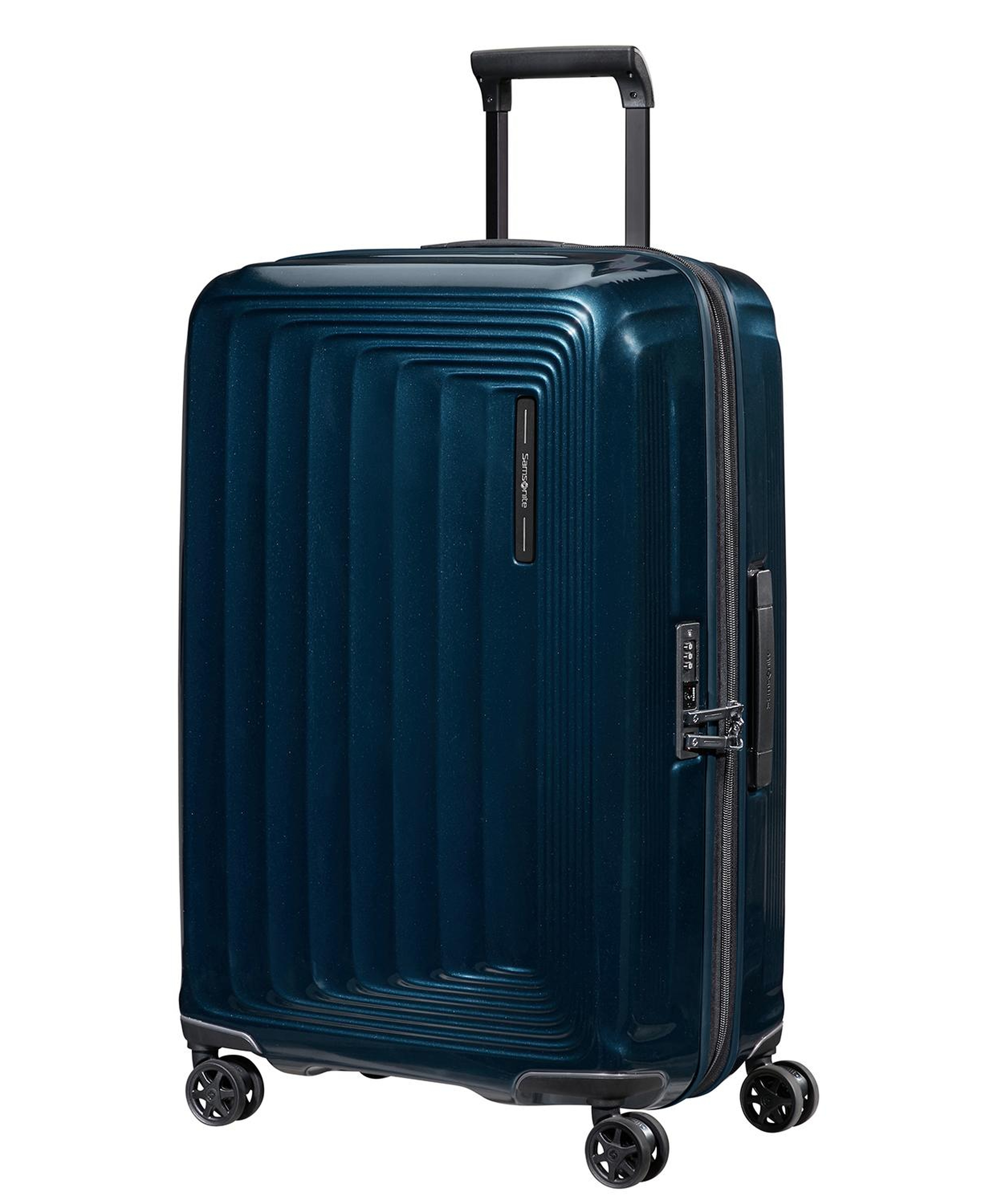 Samsonite Lacivert Spinner Nuon Körüklü 4 Tekerlekli 69 cm Orta Boy Valiz