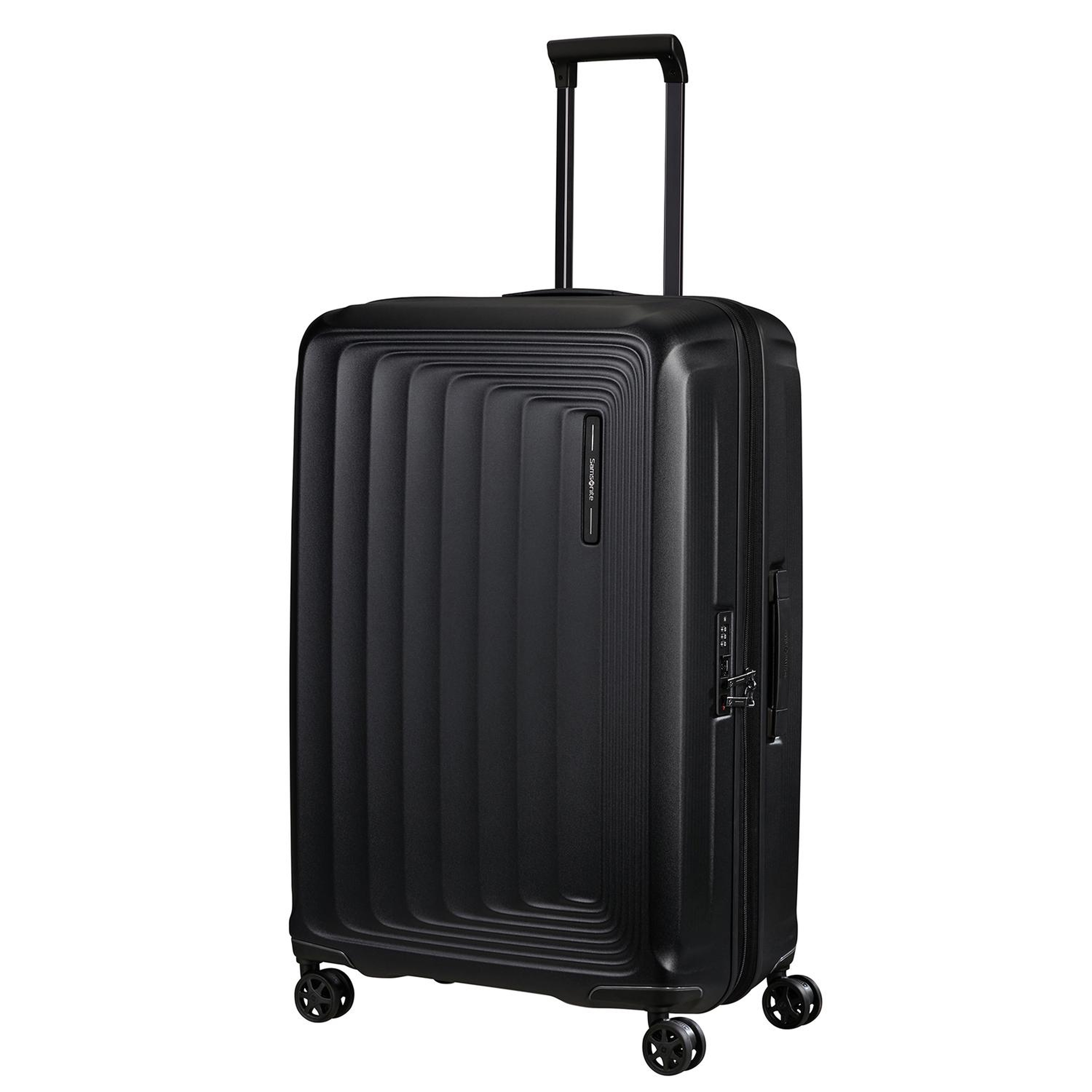 Samsonite Siyah Spinner Nuon Körüklü 4 Tekerlekli 75 cm Büyük Boy Valiz