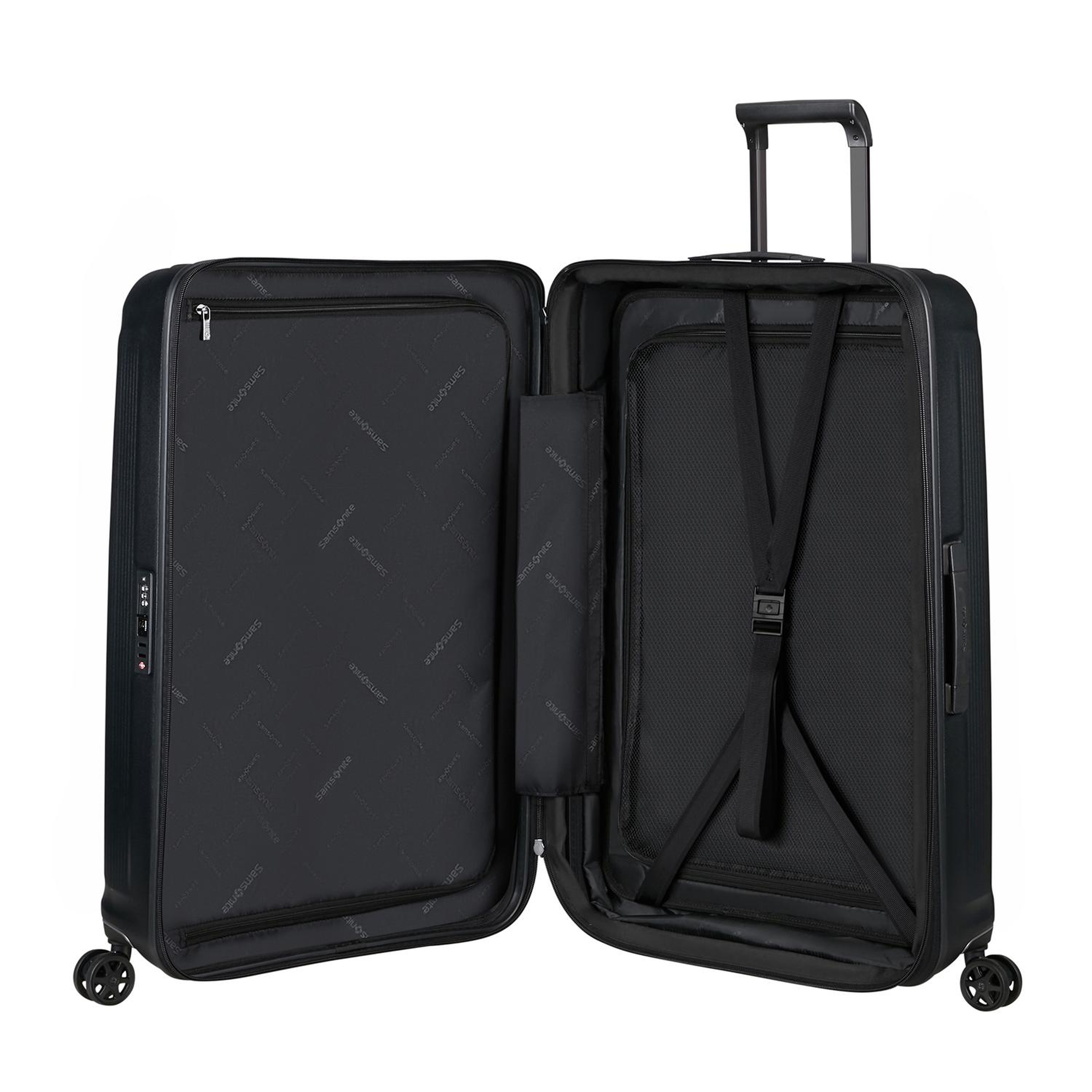 Samsonite Siyah Spinner Nuon Körüklü 4 Tekerlekli 75 cm Büyük Boy Valiz