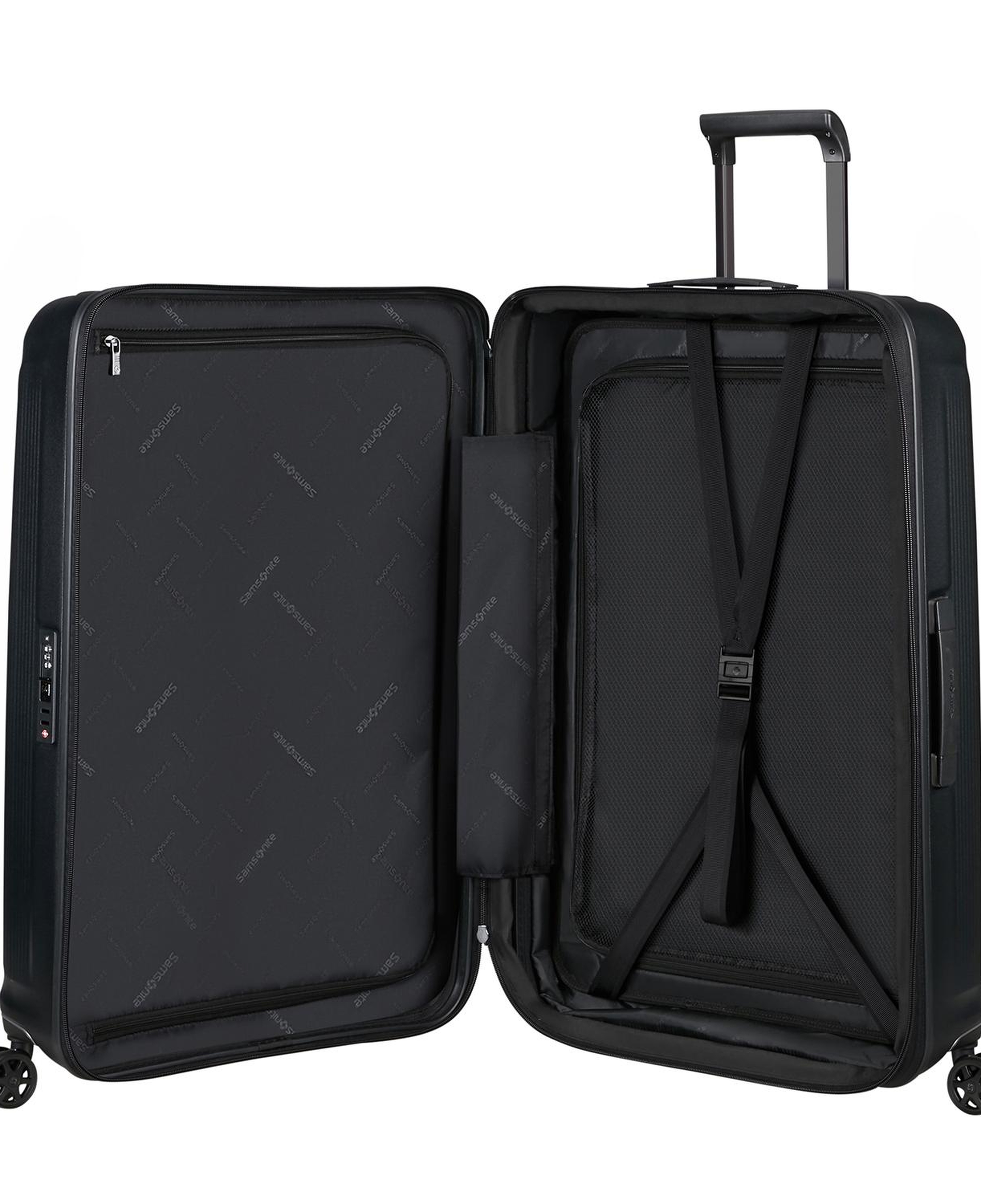 Samsonite Siyah Spinner Nuon Körüklü 4 Tekerlekli 75 cm Büyük Boy Valiz