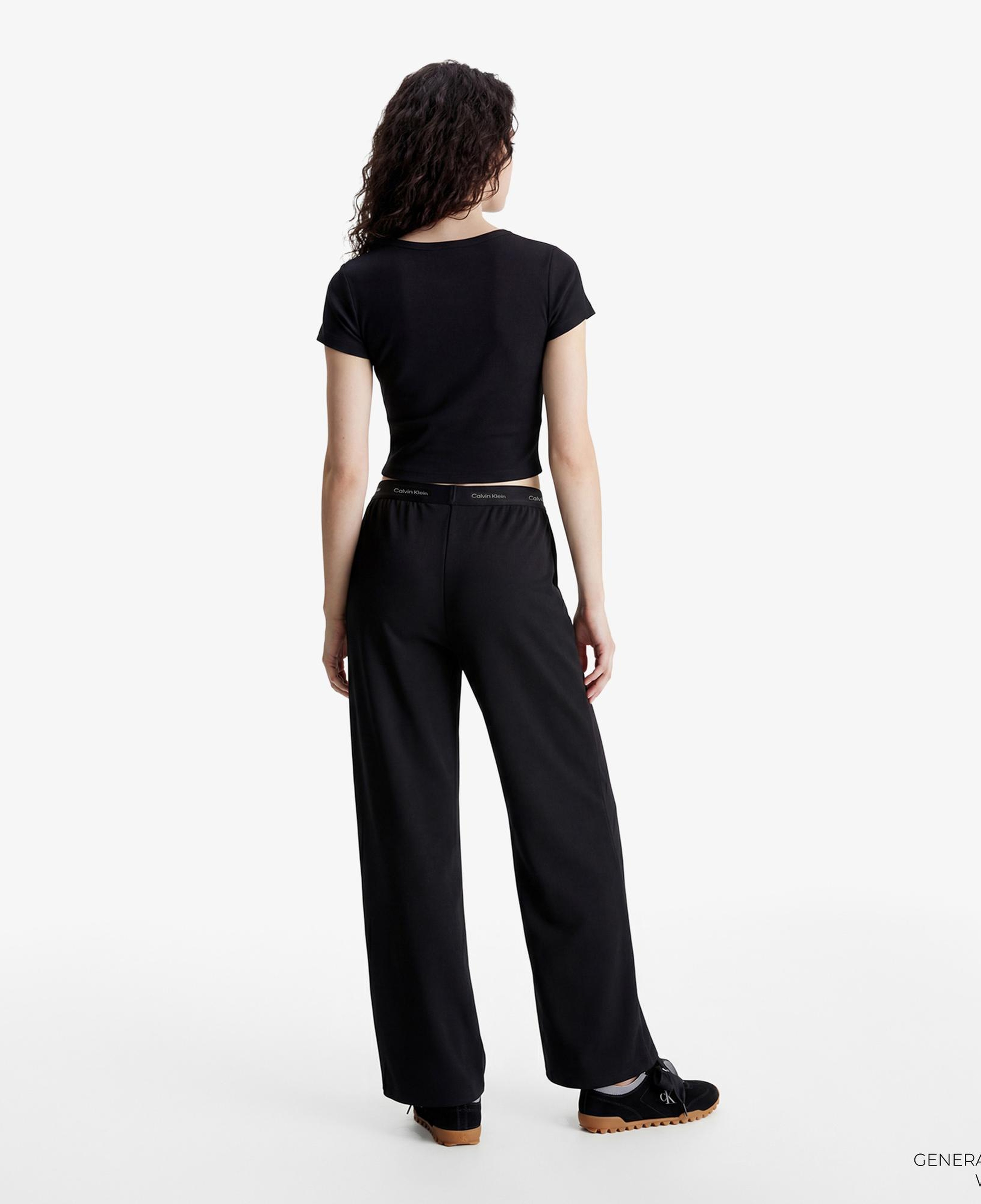 Calvin Klein Ponte Logo Kadın Siyah Pantolon