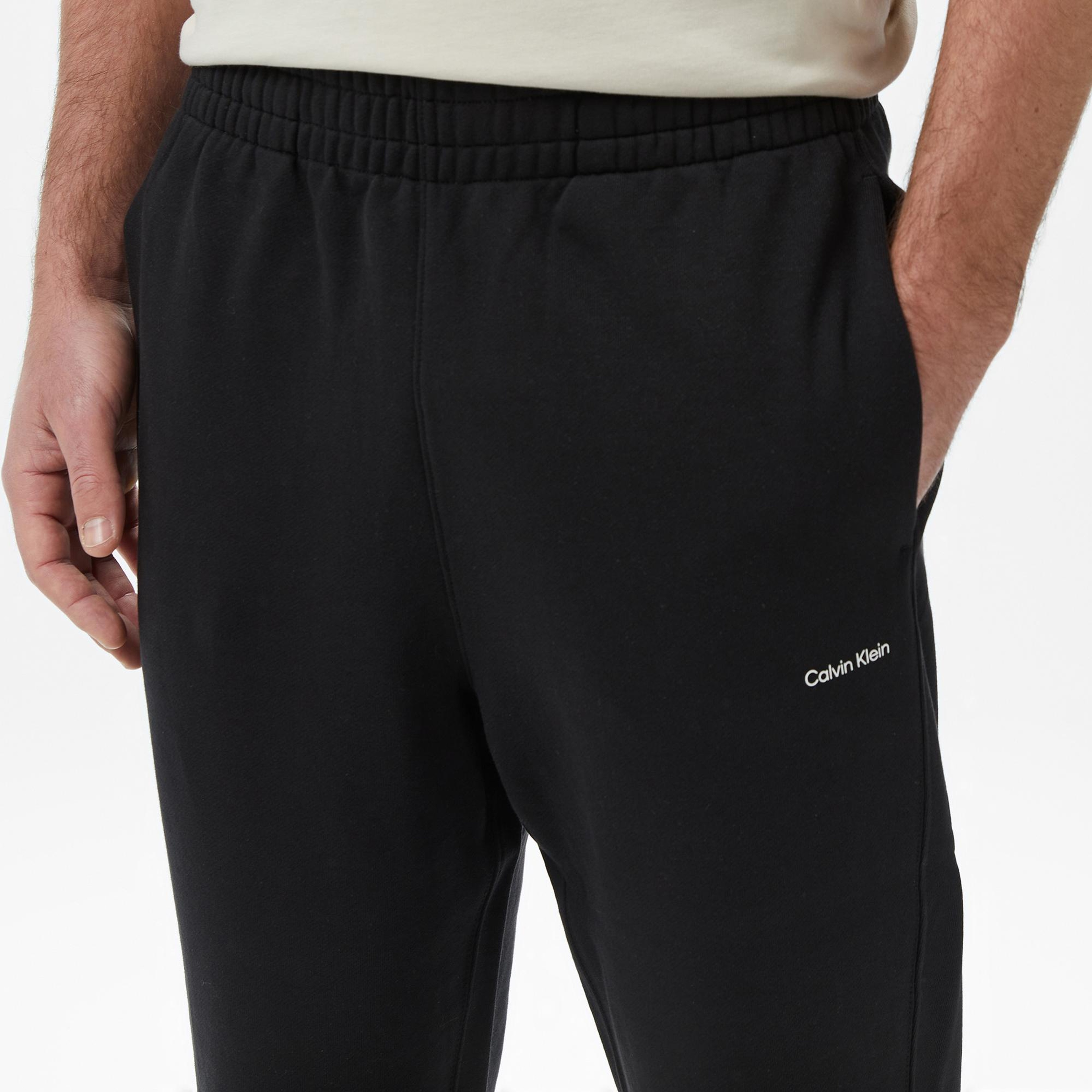 Calvin Klein Nano Standard Logo Jogger Erkek Siyah Eşofman Altı