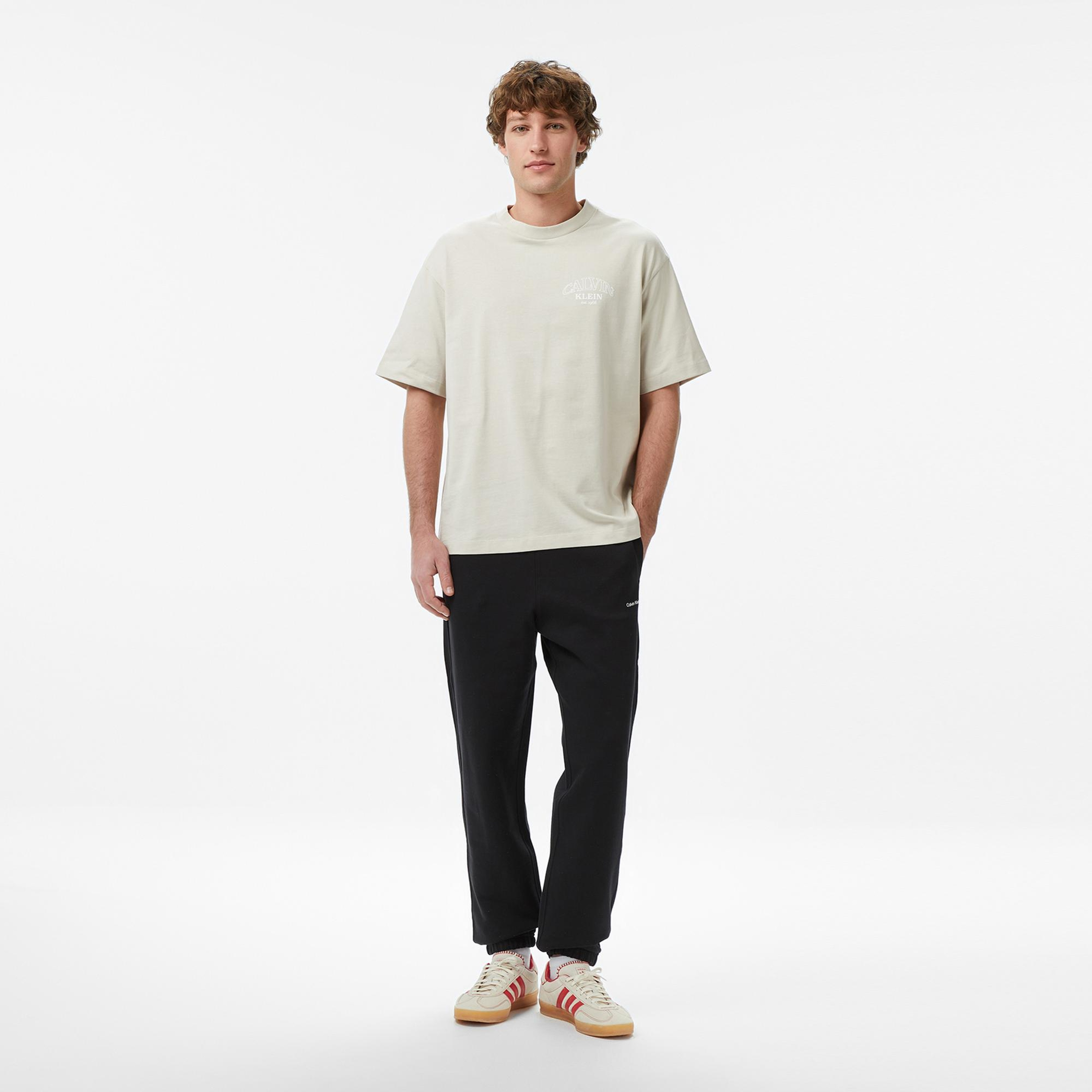 Calvin Klein Nano Standard Logo Jogger Erkek Siyah Eşofman Altı