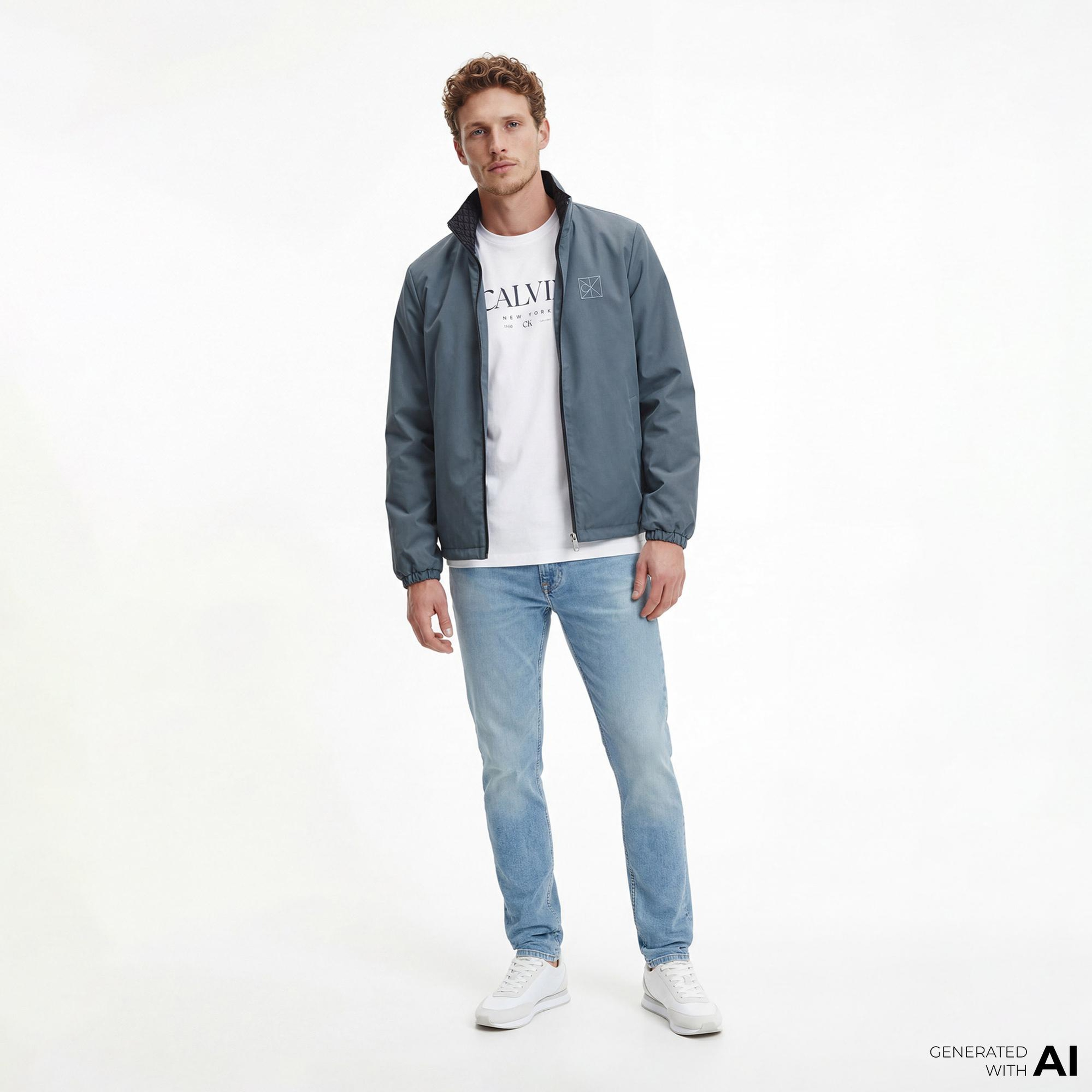 Calvin Klein Nylon Unfilled Reversible Erkek Siyah Ceket