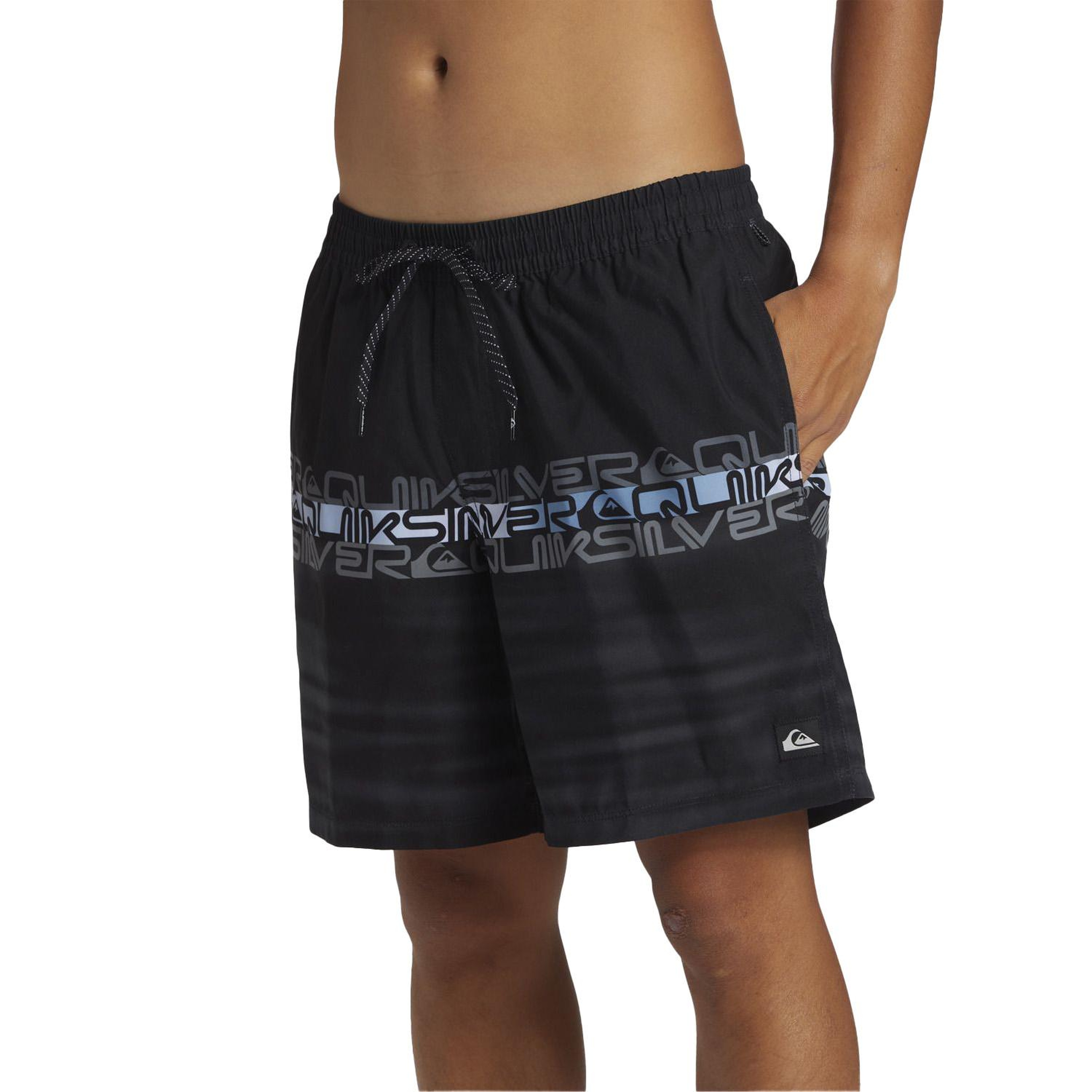 Quiksilver Everyday Wordblock 17 Erkek Siyah Volley Short