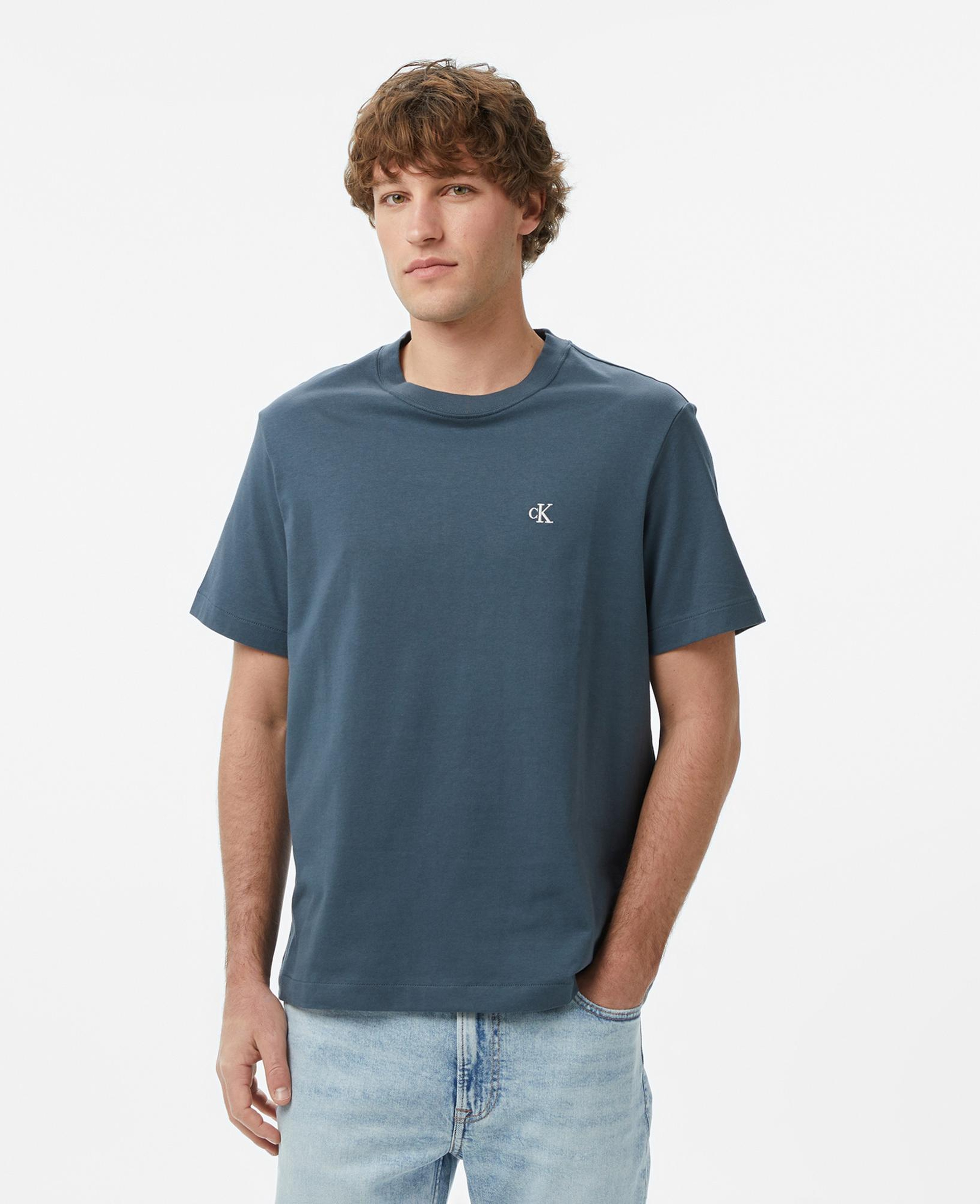 Calvin Klein Easy Monogram Erkek Mavi T-Shirt