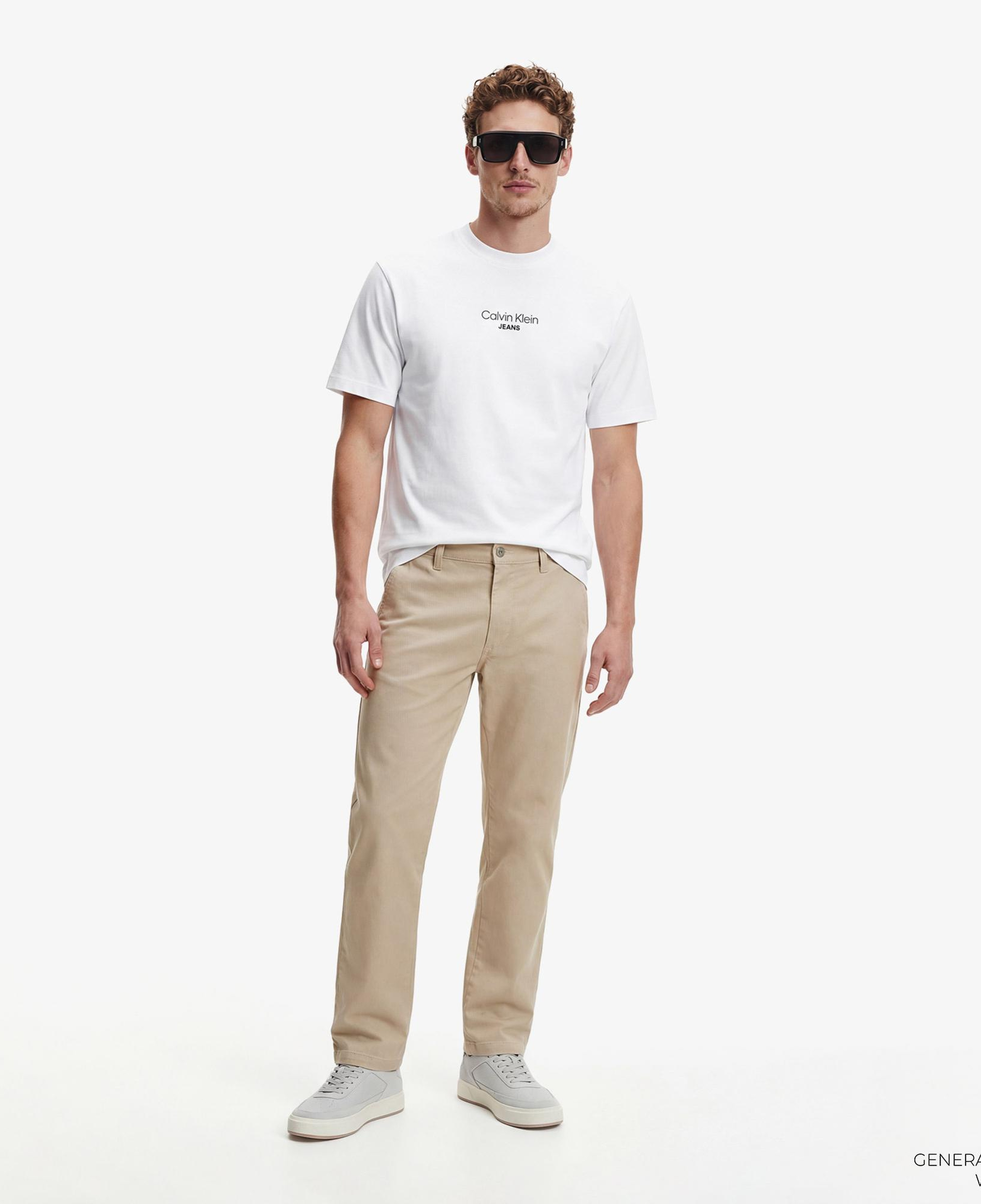 Calvin Klein Relaxed Fit Graphic  Erkek Beyaz T-Shirt