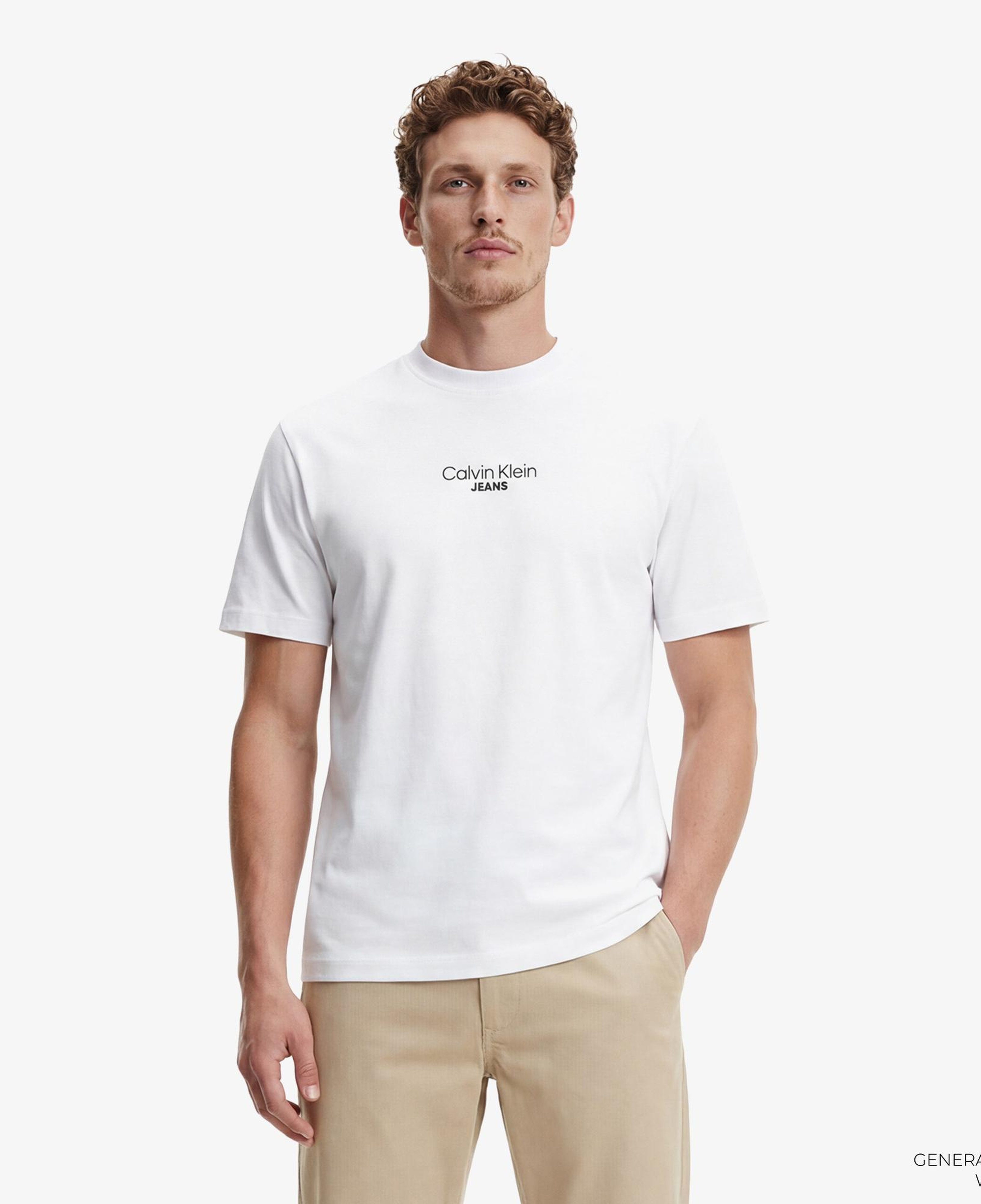 Calvin Klein Relaxed Fit Graphic  Erkek Beyaz T-Shirt