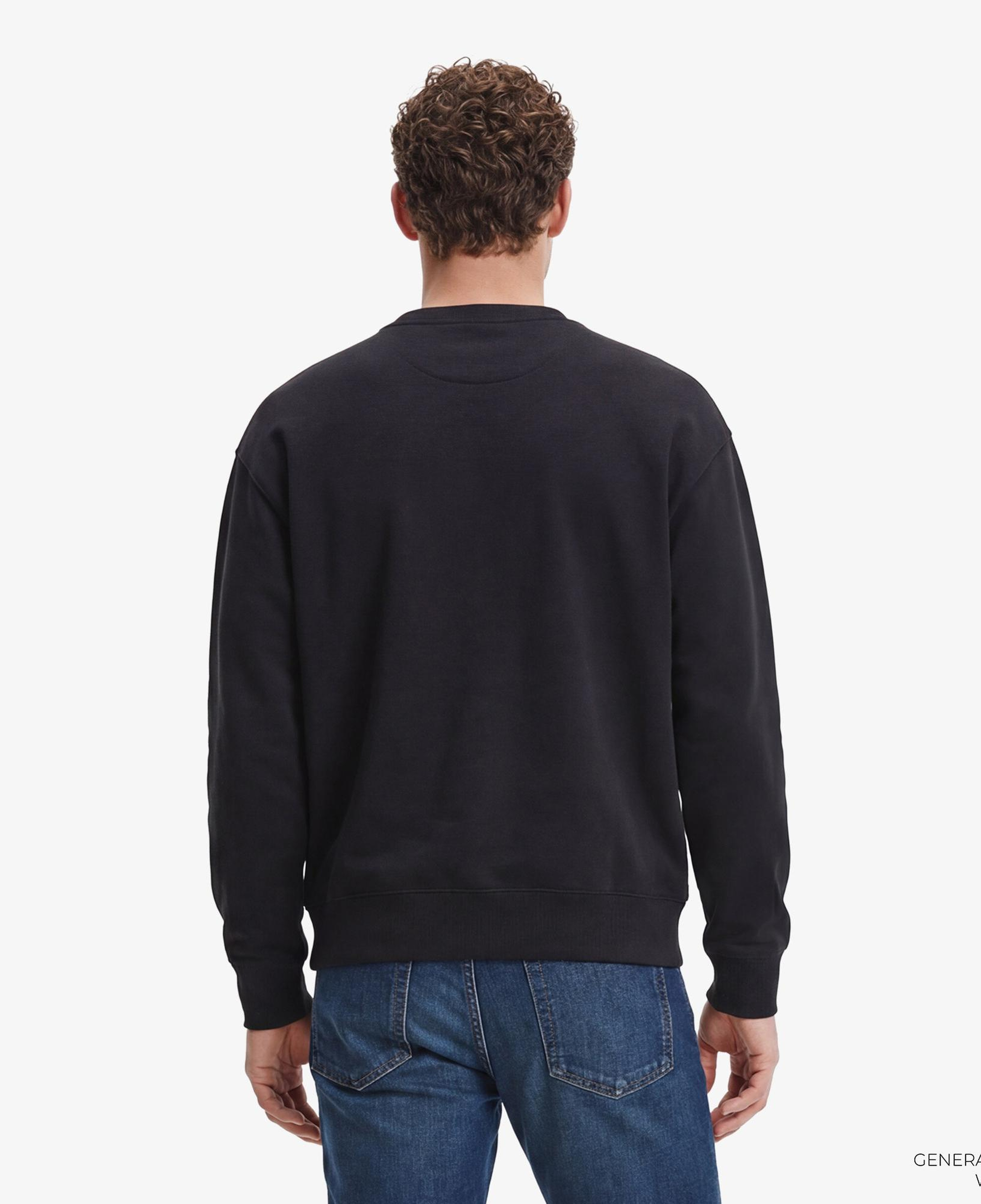 Calvin Klein Premium Terry Monologo Erkek Siyah Sweatshirt