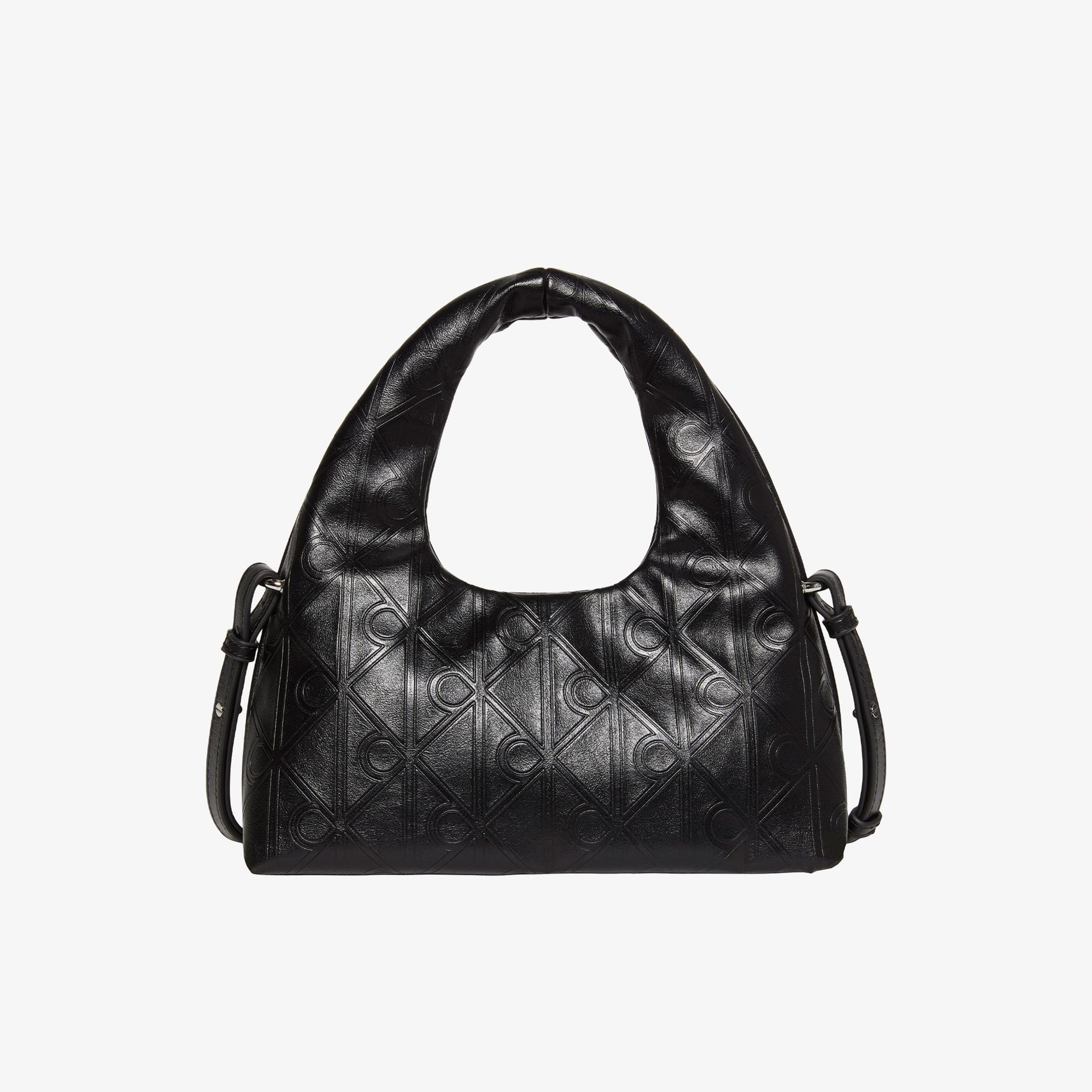 Calvin Klein Emblem Puffer With Strap Kadın Siyah Çapraz Çanta