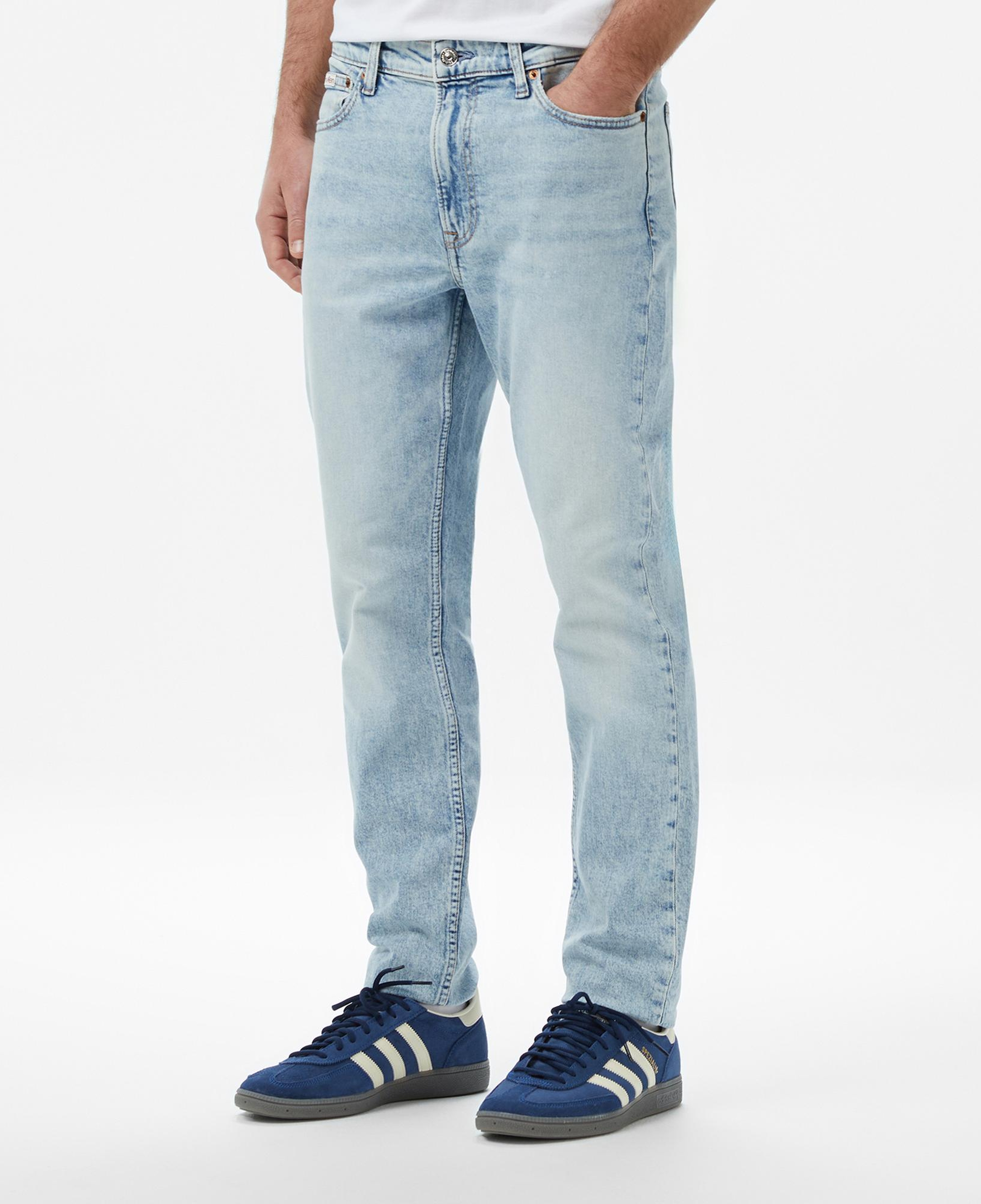 Calvin Klein Slim Taper Marbled Beacon Erkek Mavi Jean
