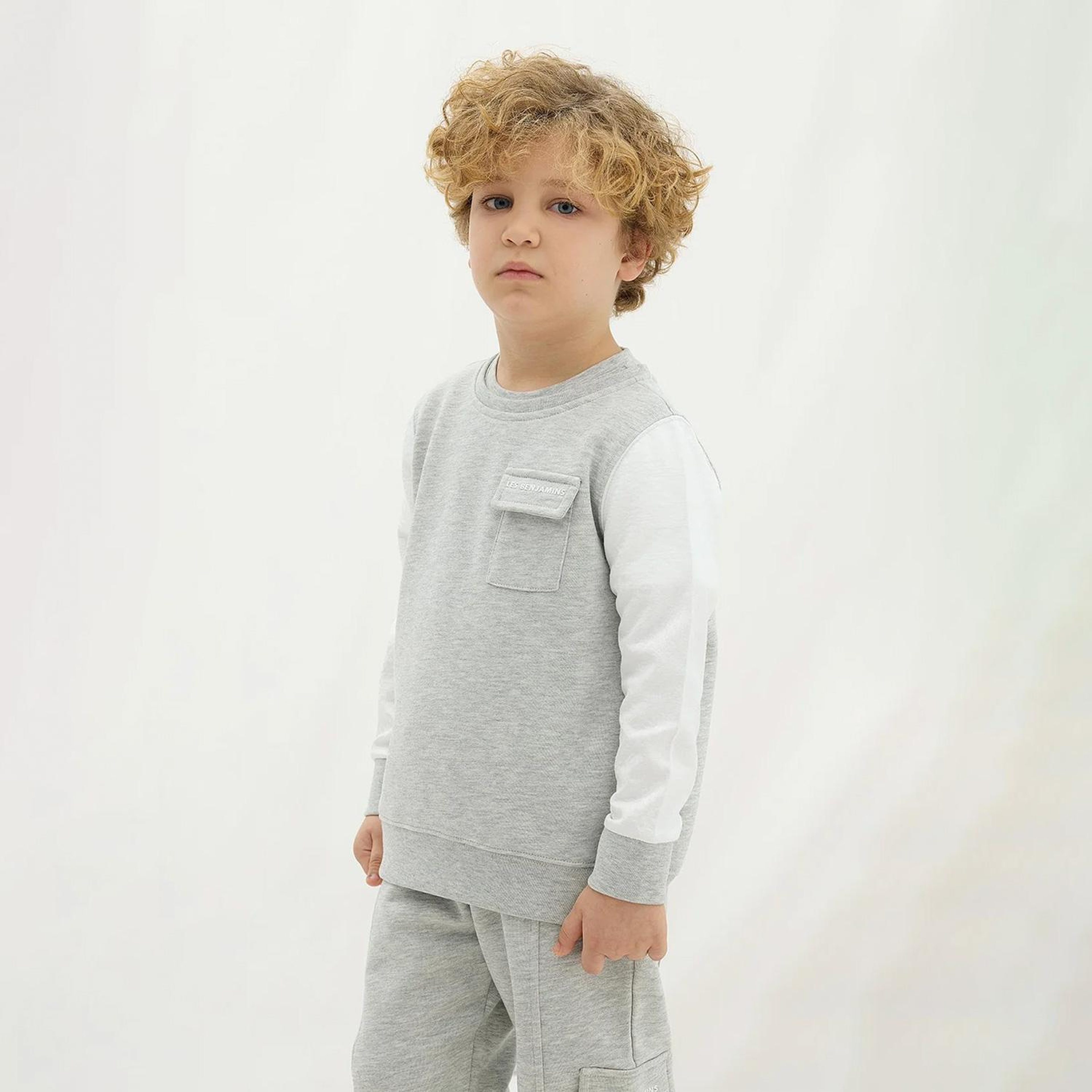 Les Benjamins 403 Çocuk Gri Sweatshirt