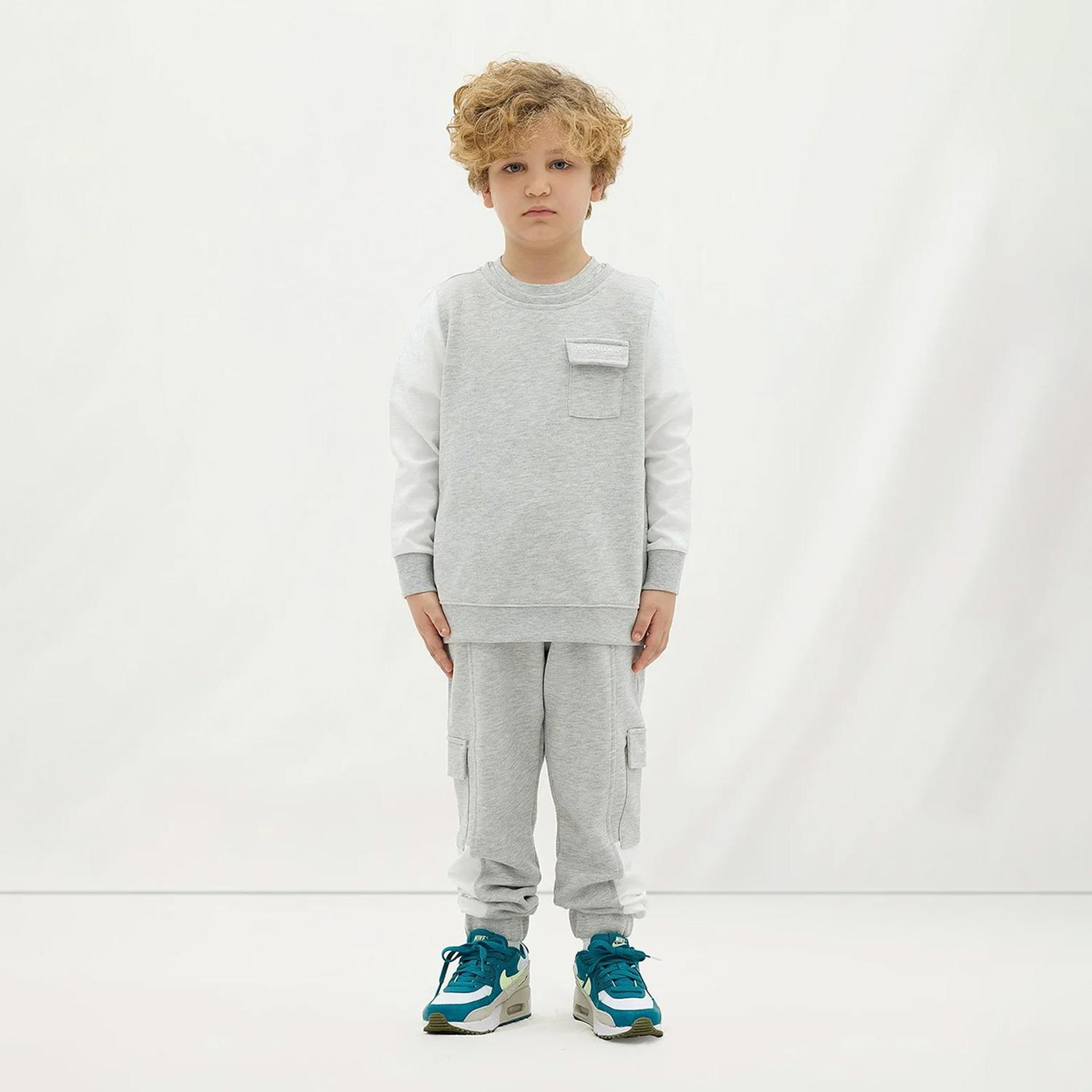 Les Benjamins 403 Çocuk Gri Sweatshirt