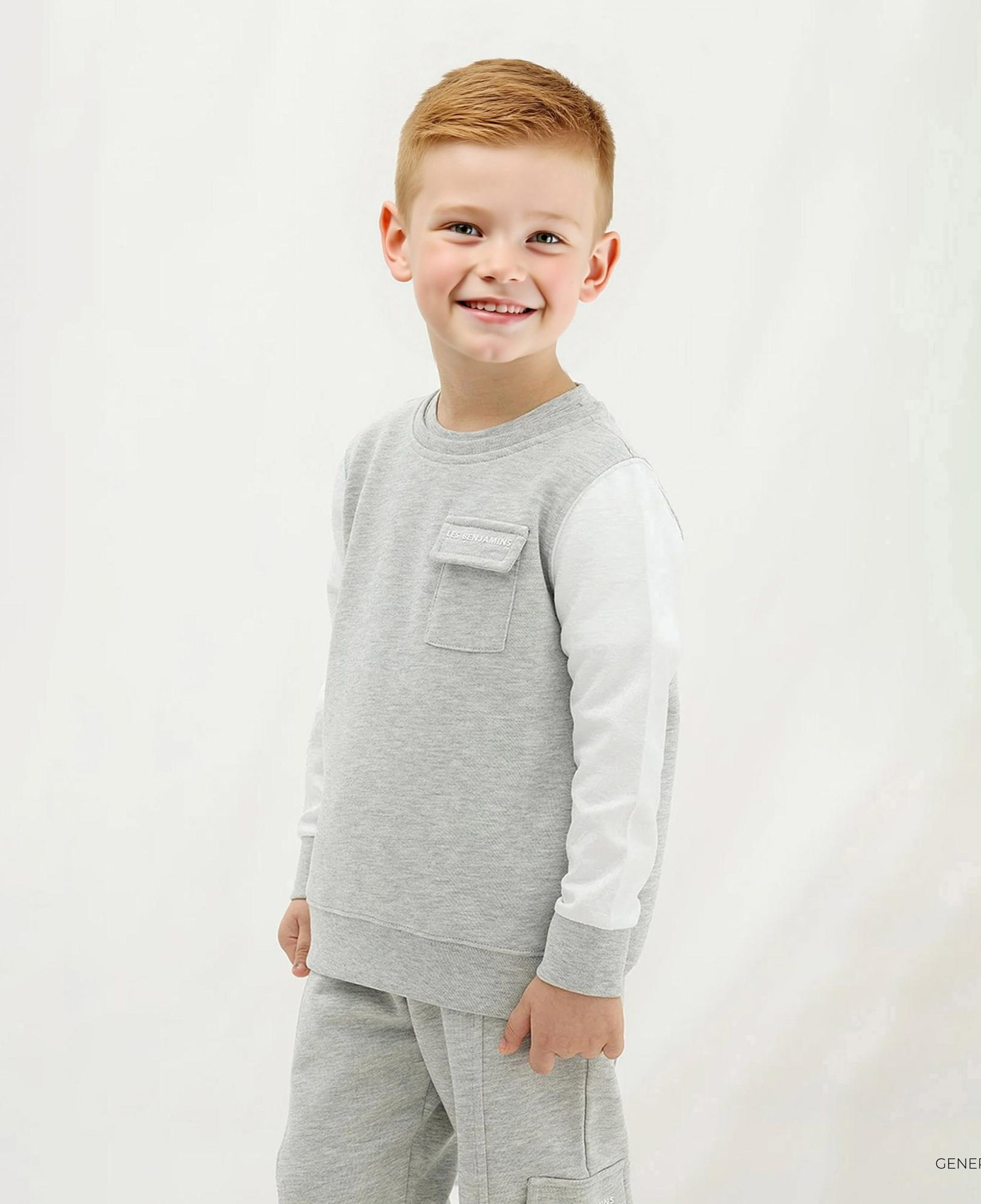 Les Benjamins 403 Çocuk Gri Sweatshirt