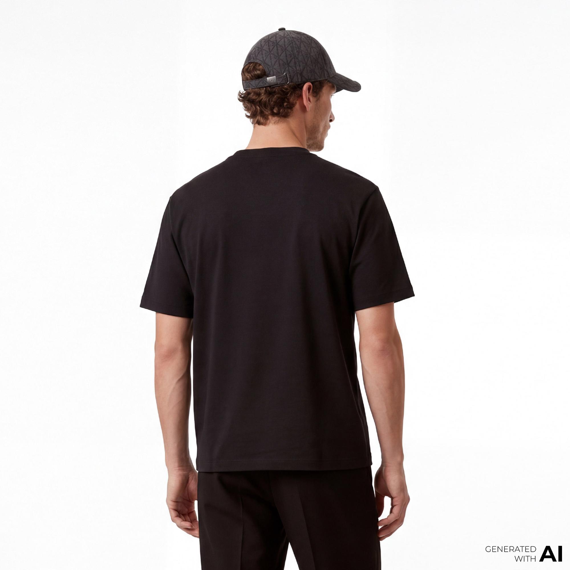 Calvin Klein Relaxed Fit Graphic  Erkek Siyah T-Shirt
