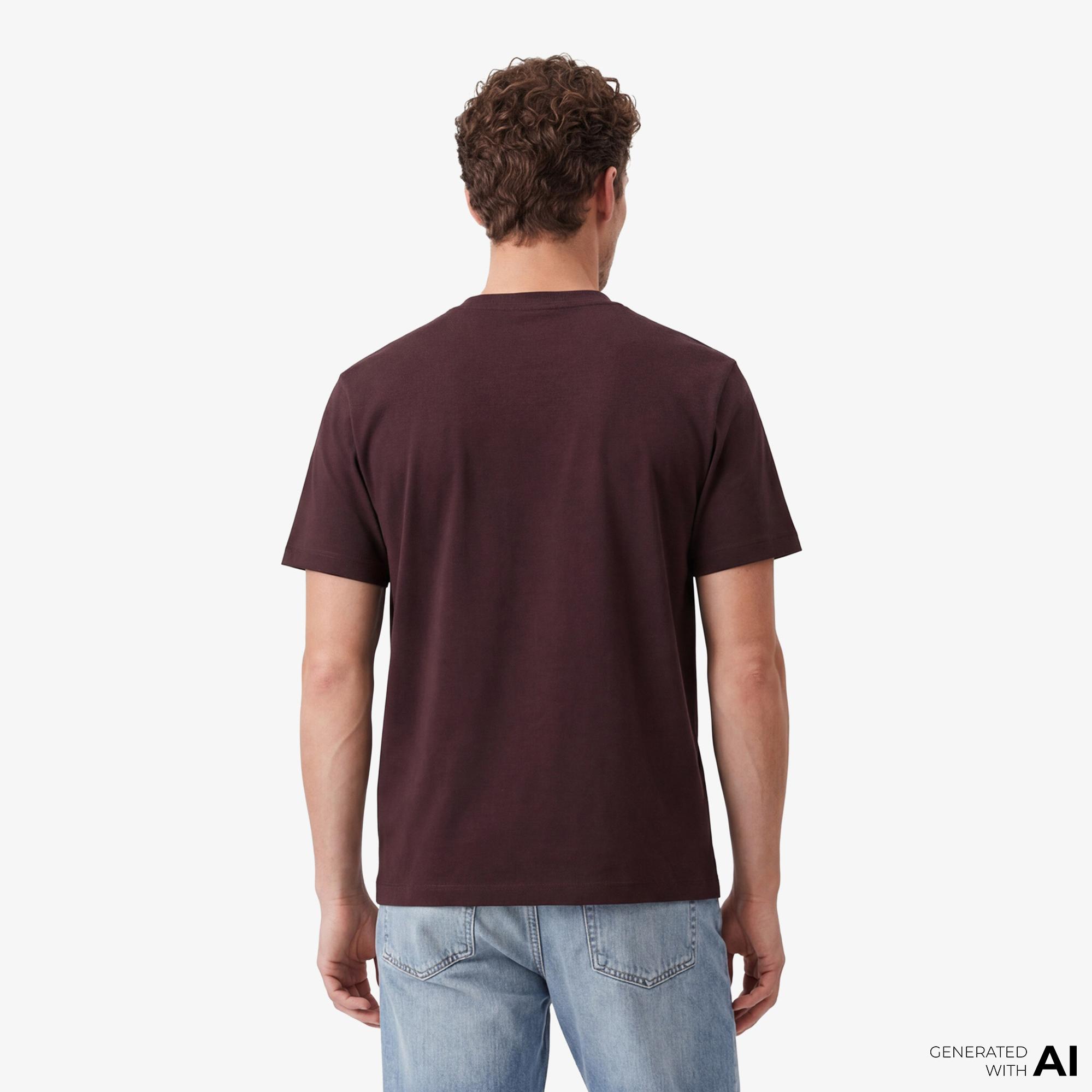 Calvin Klein Easy Monogram Erkek Kahverengi T-Shirt