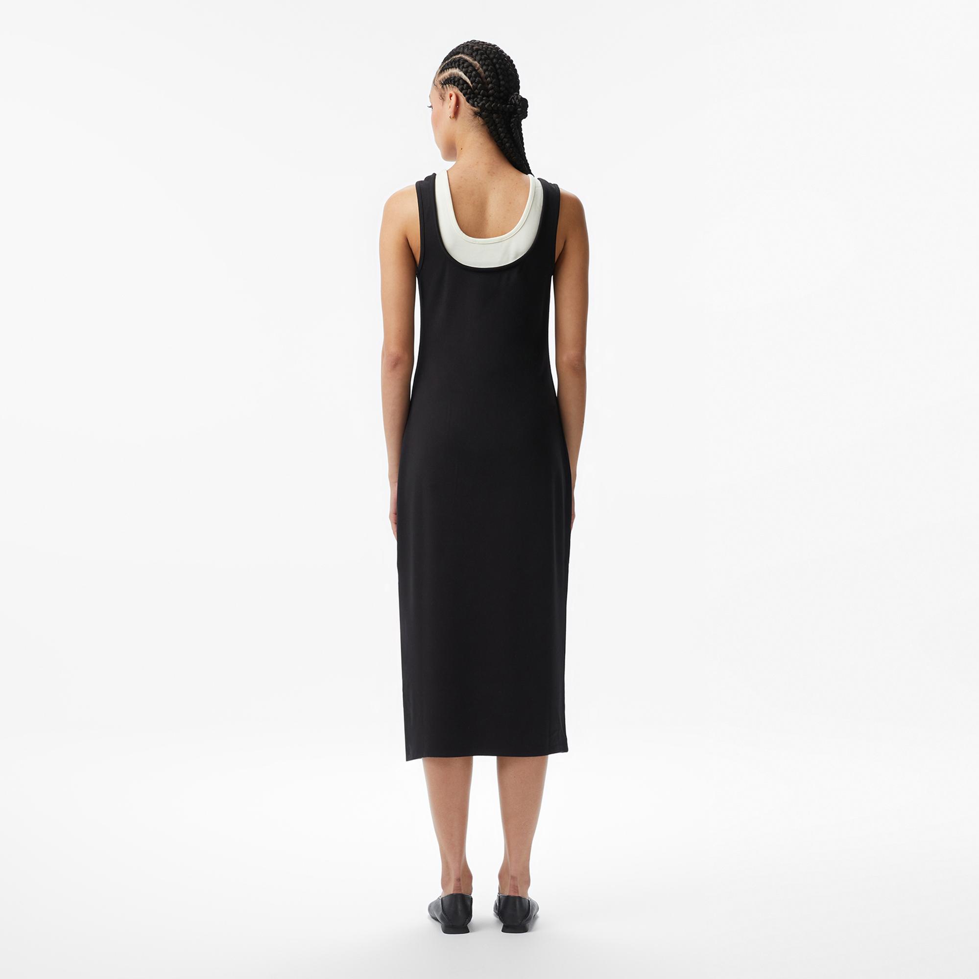 Calvin Klein Interlock Midi Kadın Siyah Elbise