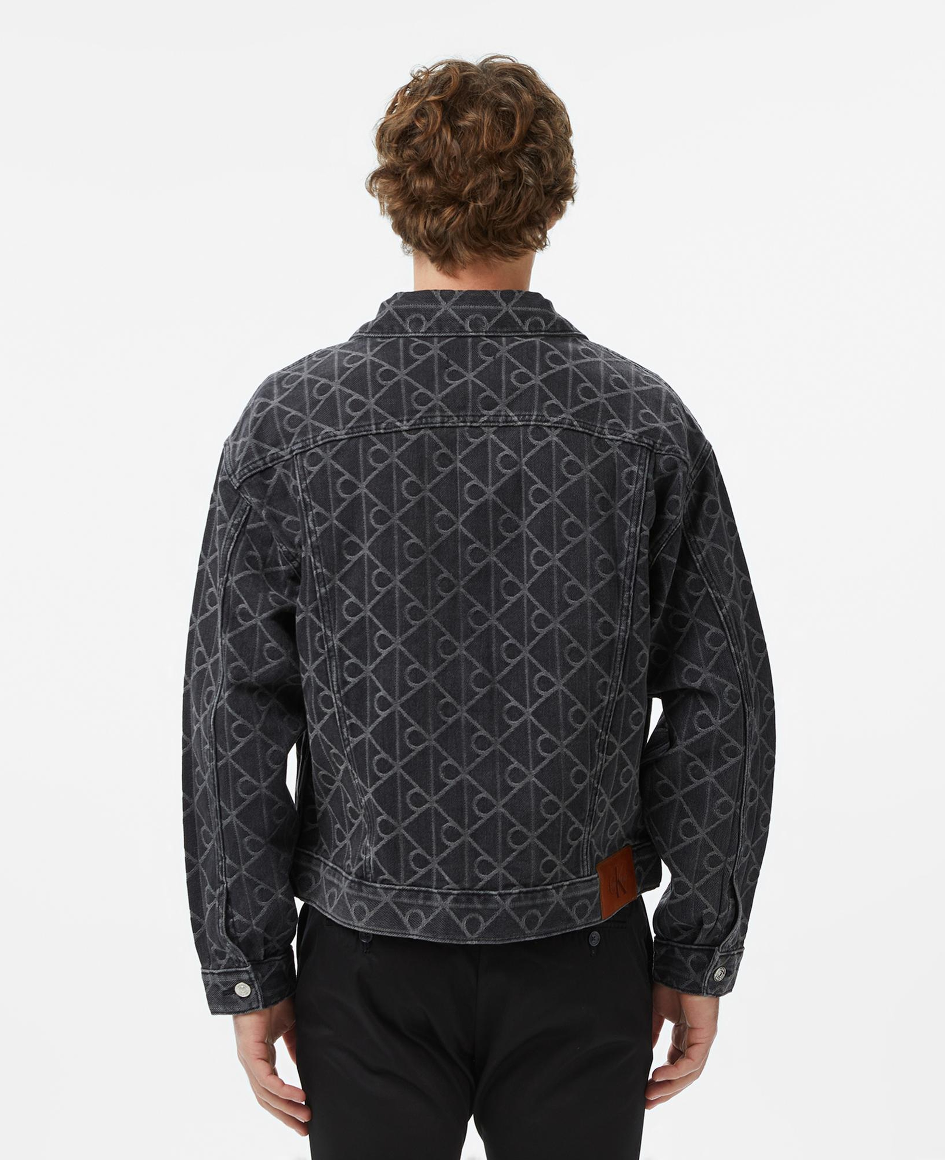 Calvin Klein 90S Black Emblem Jacquard Erkek Siyah Ceket