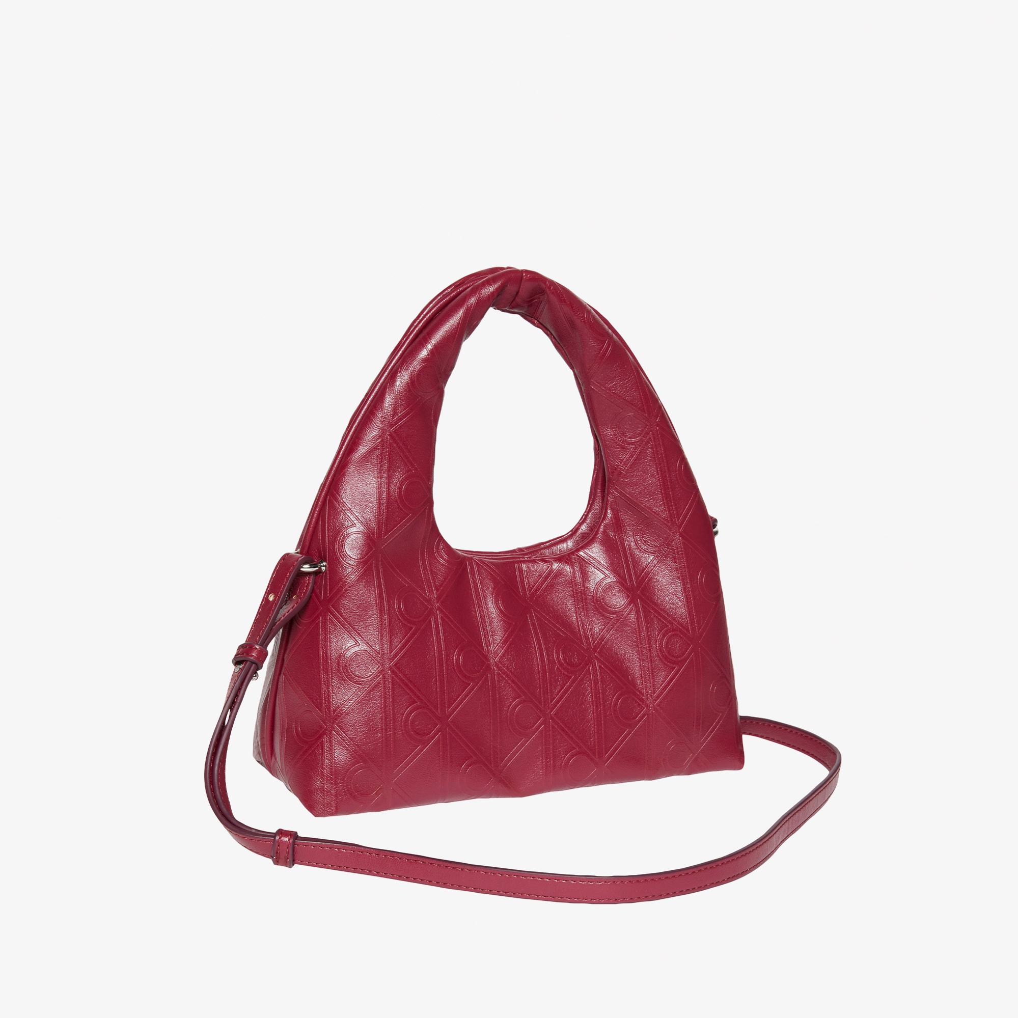 Calvin Klein Emblem Puffer With Strap Kadın Kırmızı Çapraz Çanta