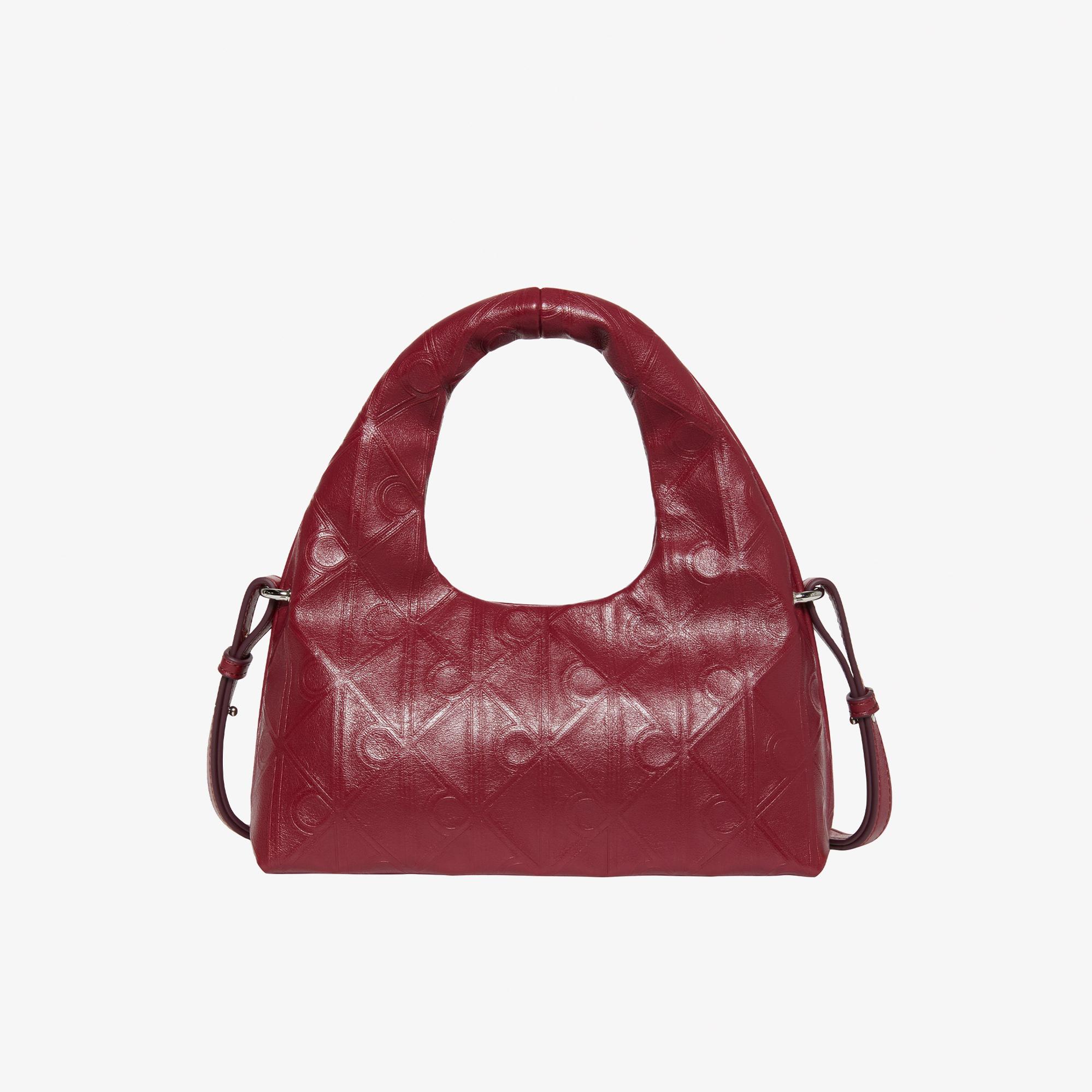 Calvin Klein Emblem Puffer With Strap Kadın Kırmızı Çapraz Çanta