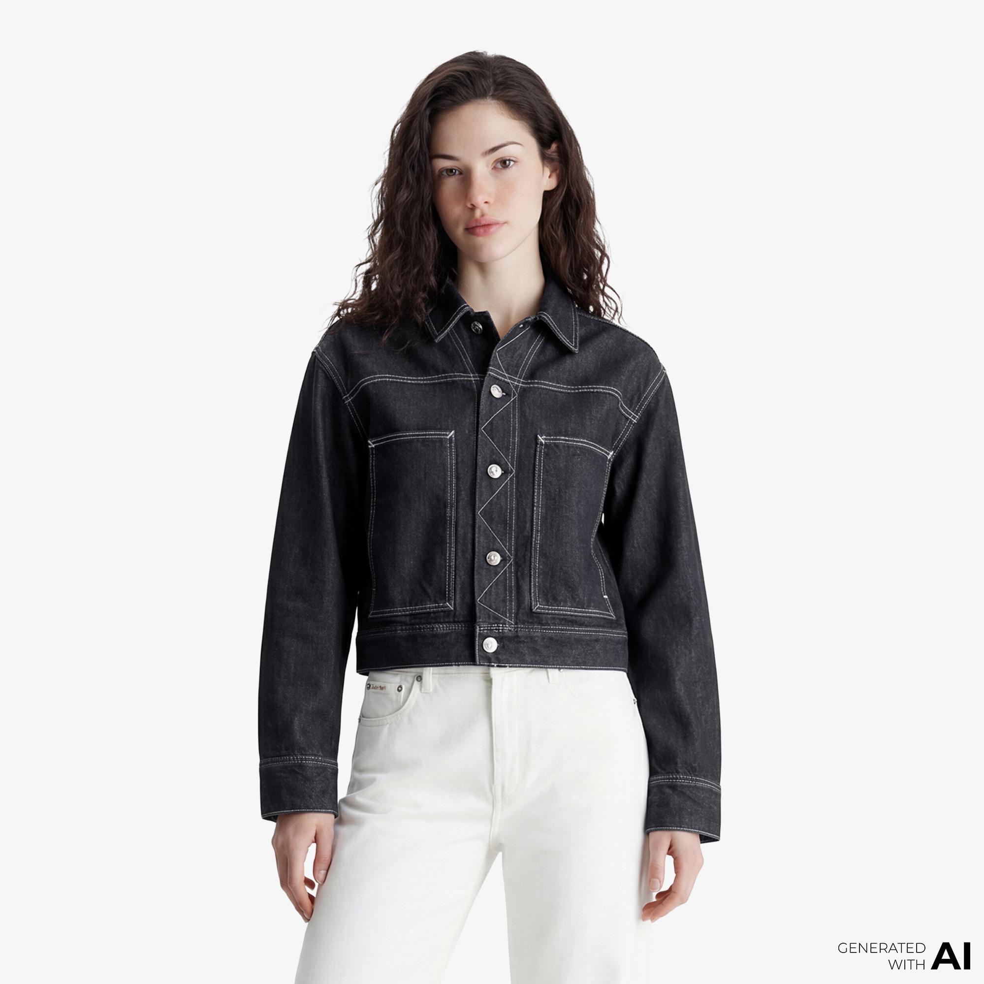 Calvin Klein Workwear Rinse Kadın Mavi Ceket