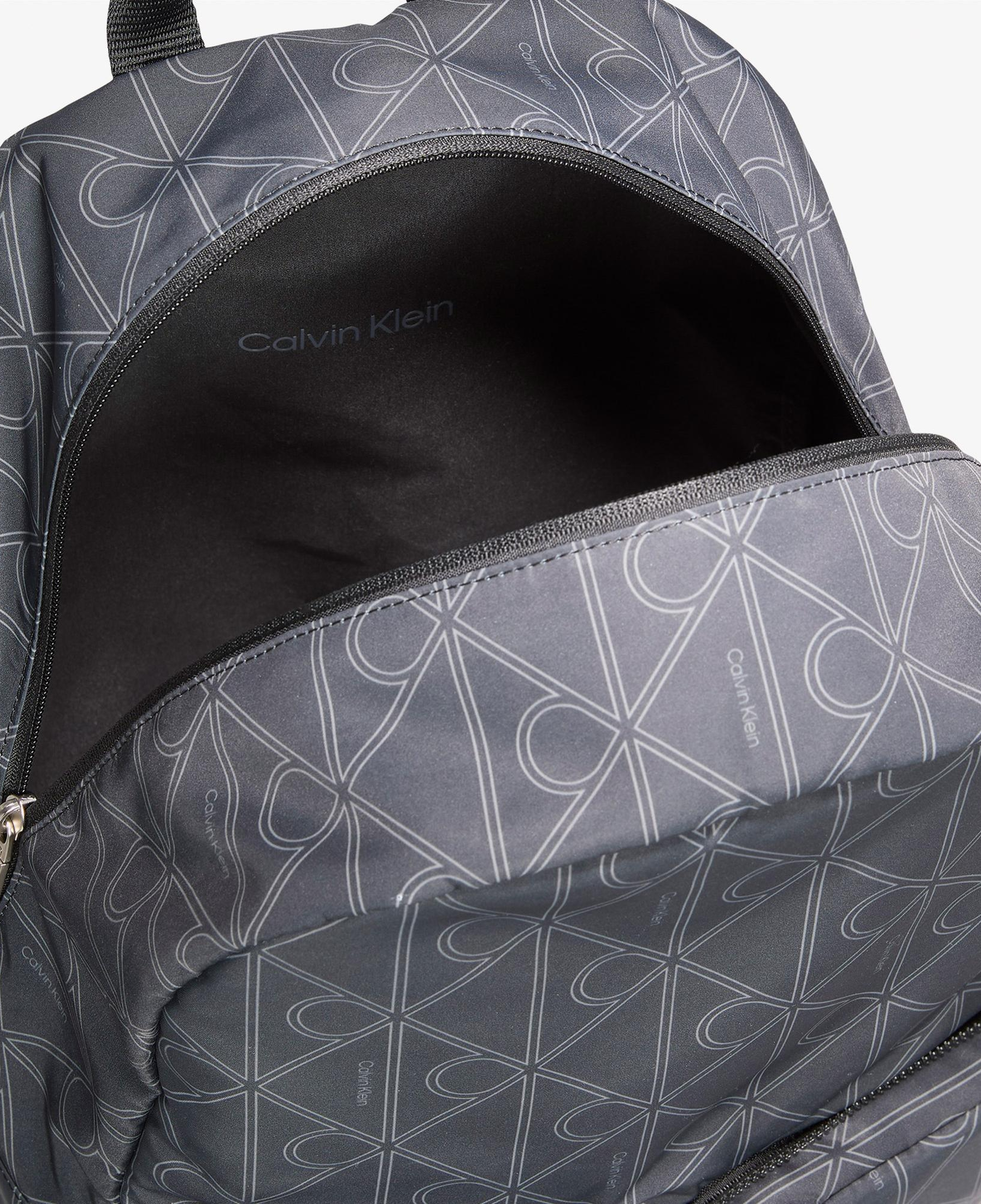Calvin Klein Printed Emblem Nylon Erkek Gri Tote Çanta