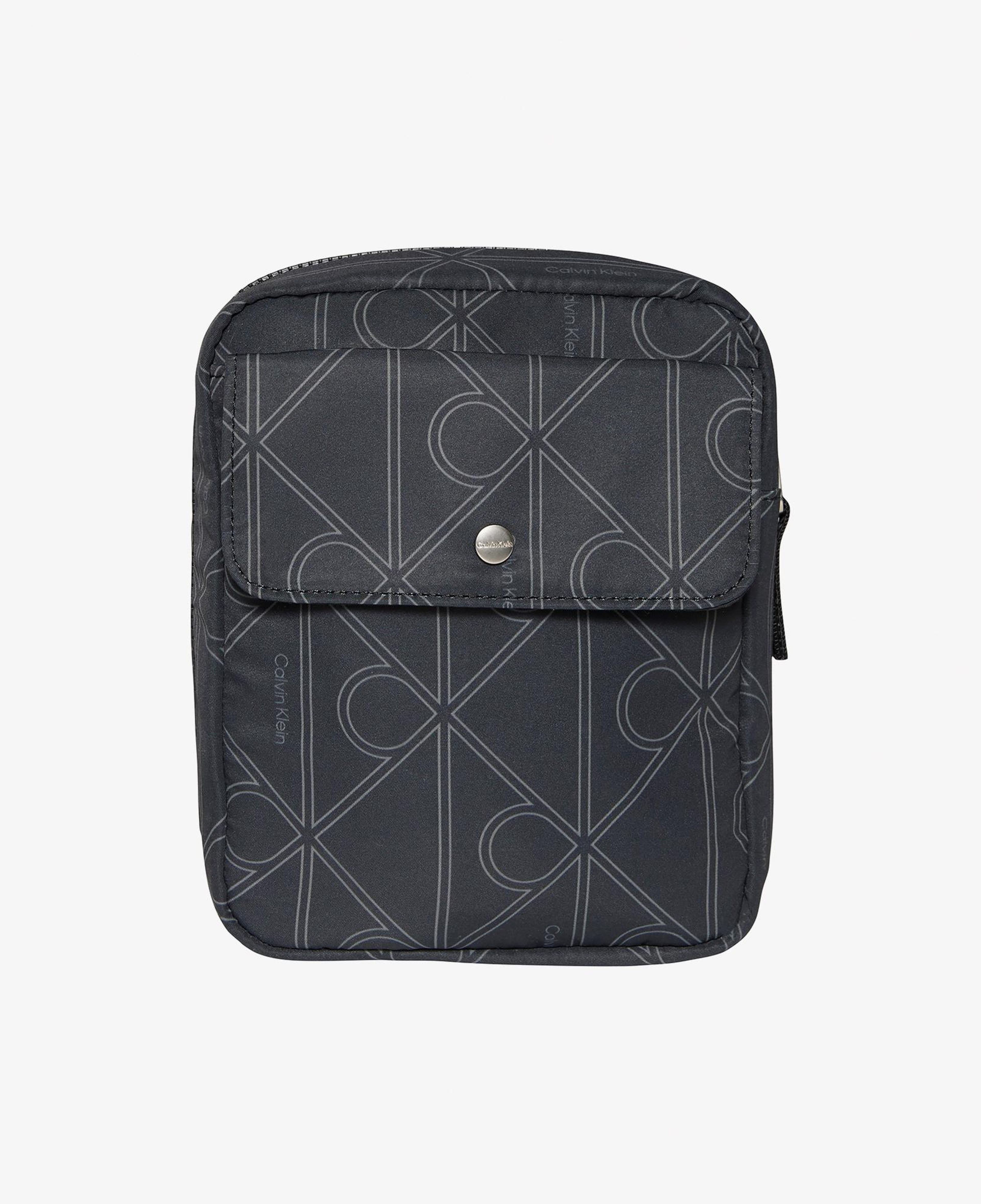 Calvin Klein Printed Emblem Nylon Erkek Gri Tote Çanta
