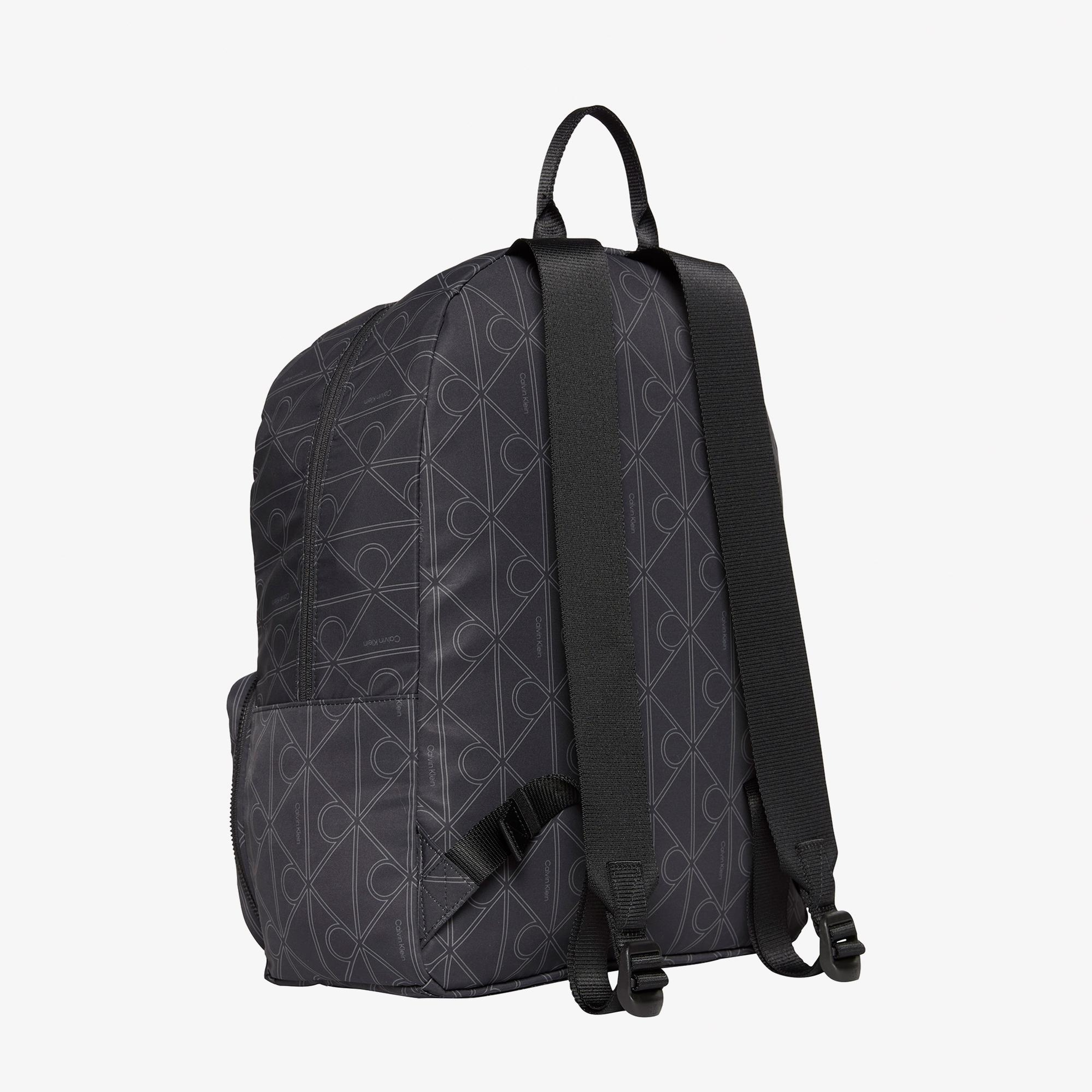 Calvin Klein Printed Emblem Nylon Erkek Gri Tote Çanta