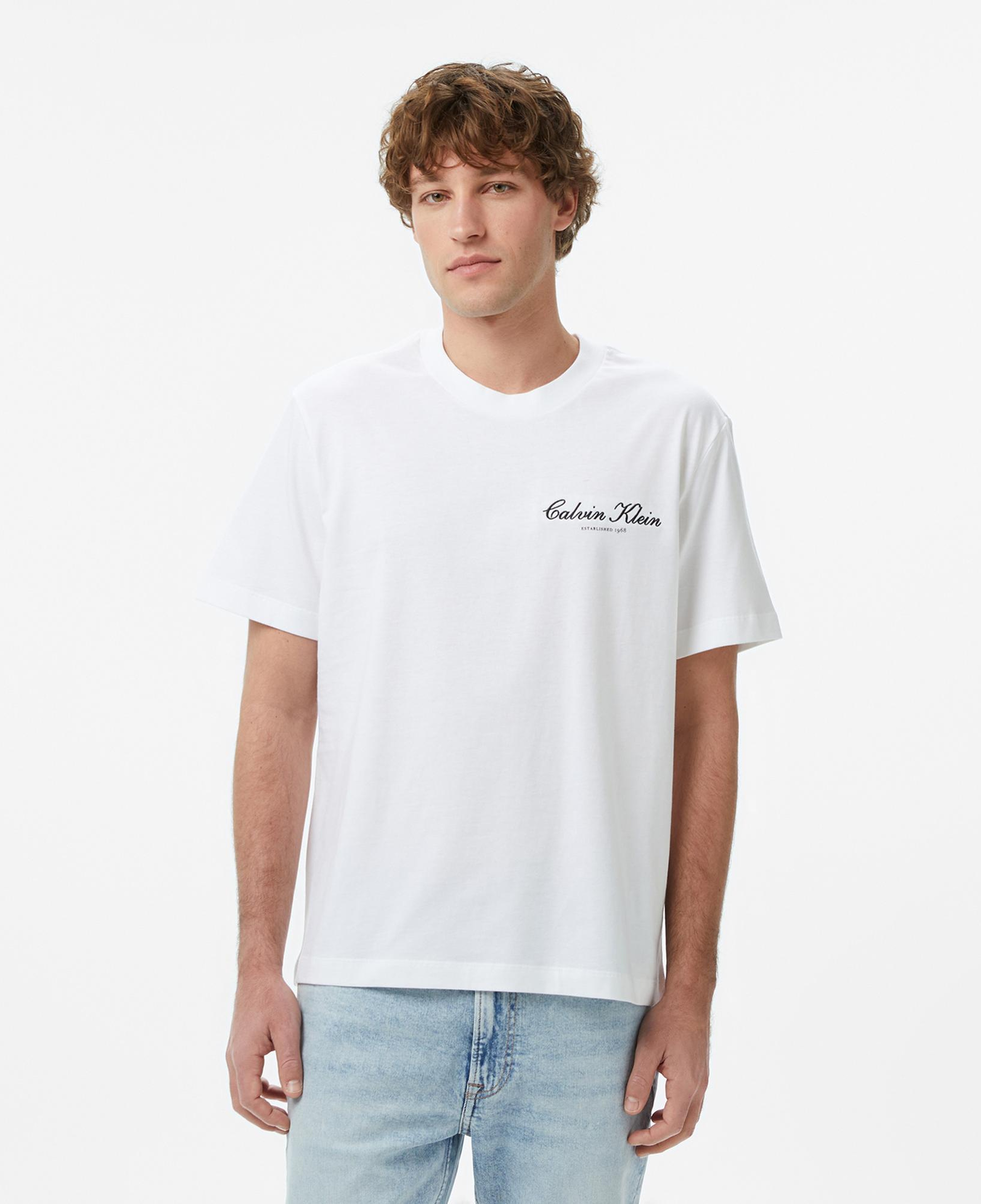 Calvin Klein 20S March Graphic Seasonal Erkek Beyaz T-Shirt