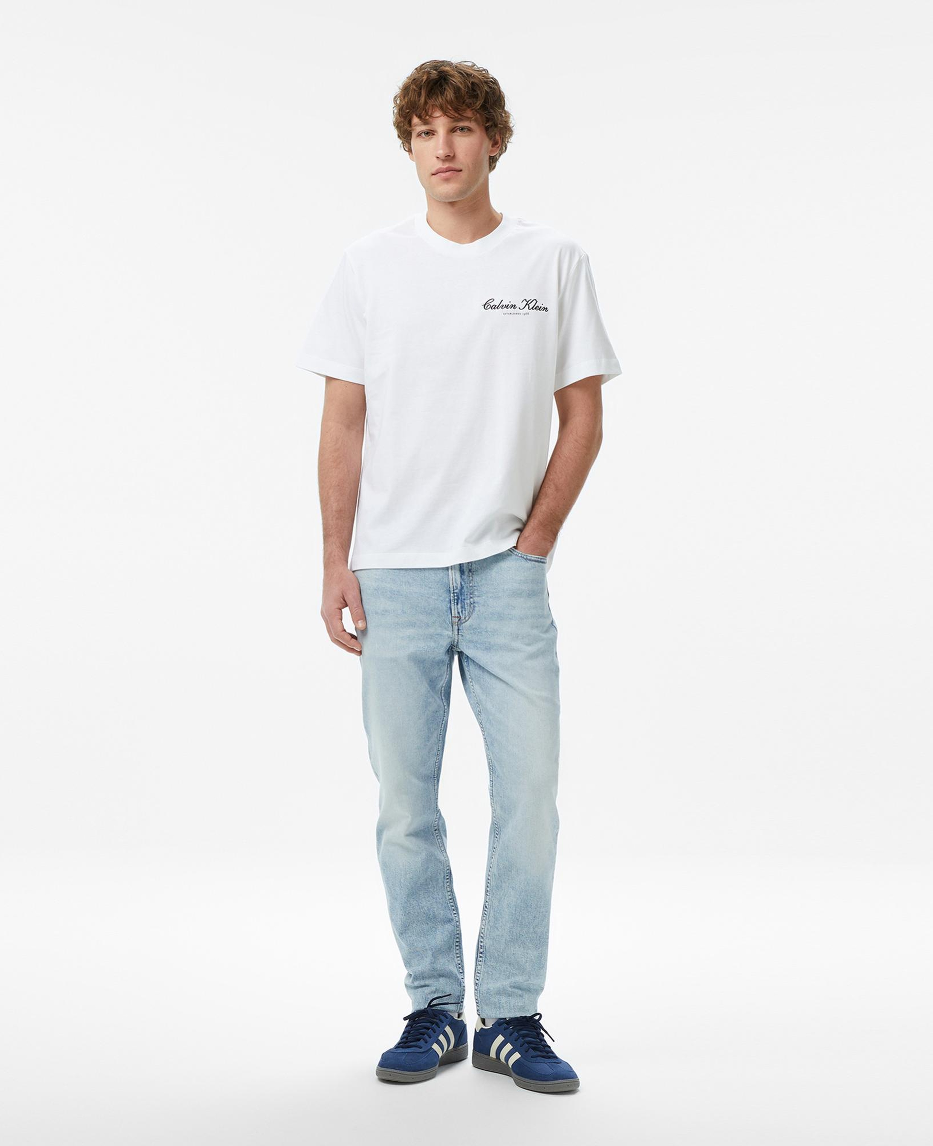 Calvin Klein 20S March Graphic Seasonal Erkek Beyaz T-Shirt