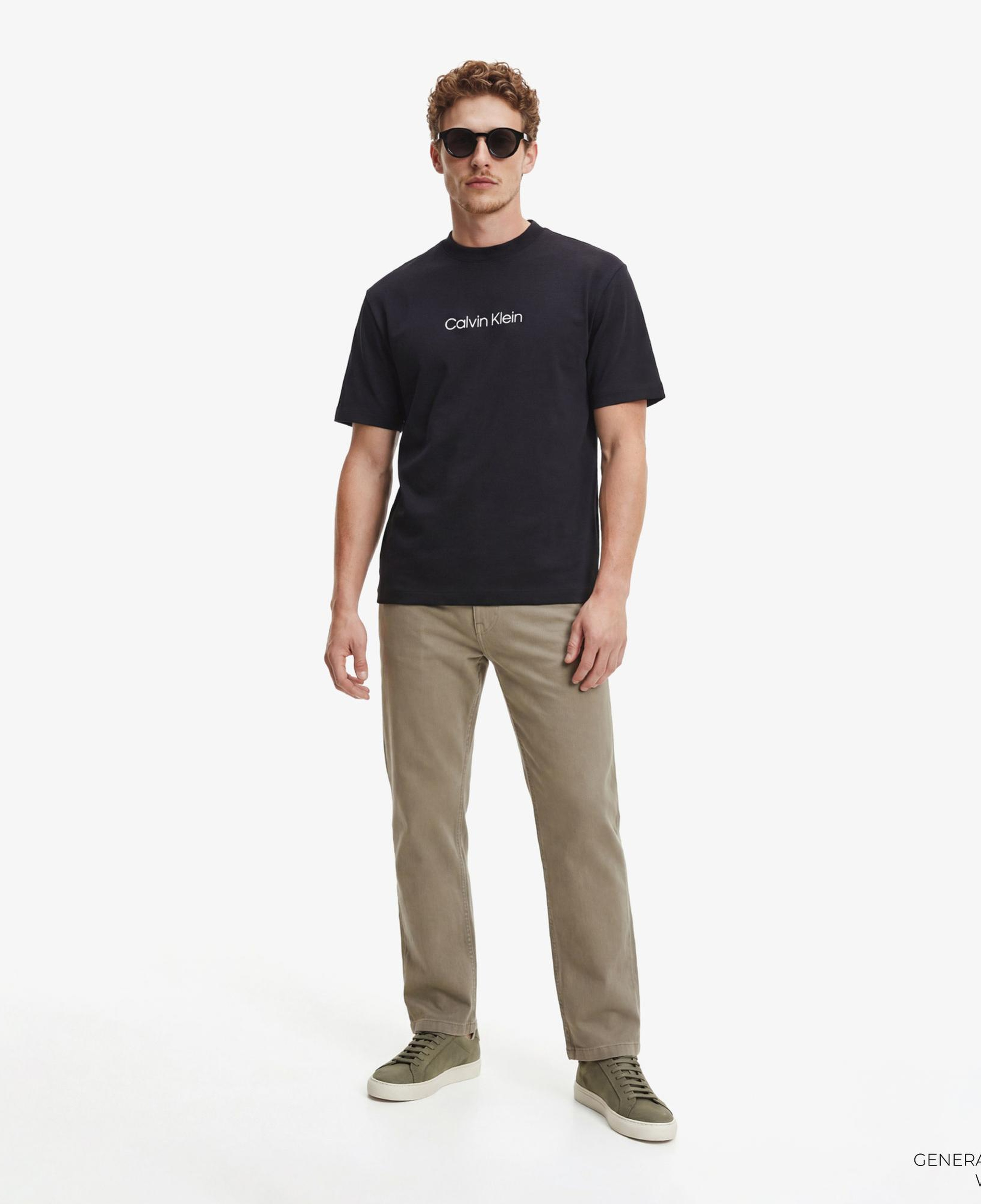 Calvin Klein Relaxed Standard Logo Crewnk Erkek Siyah T-Shirt