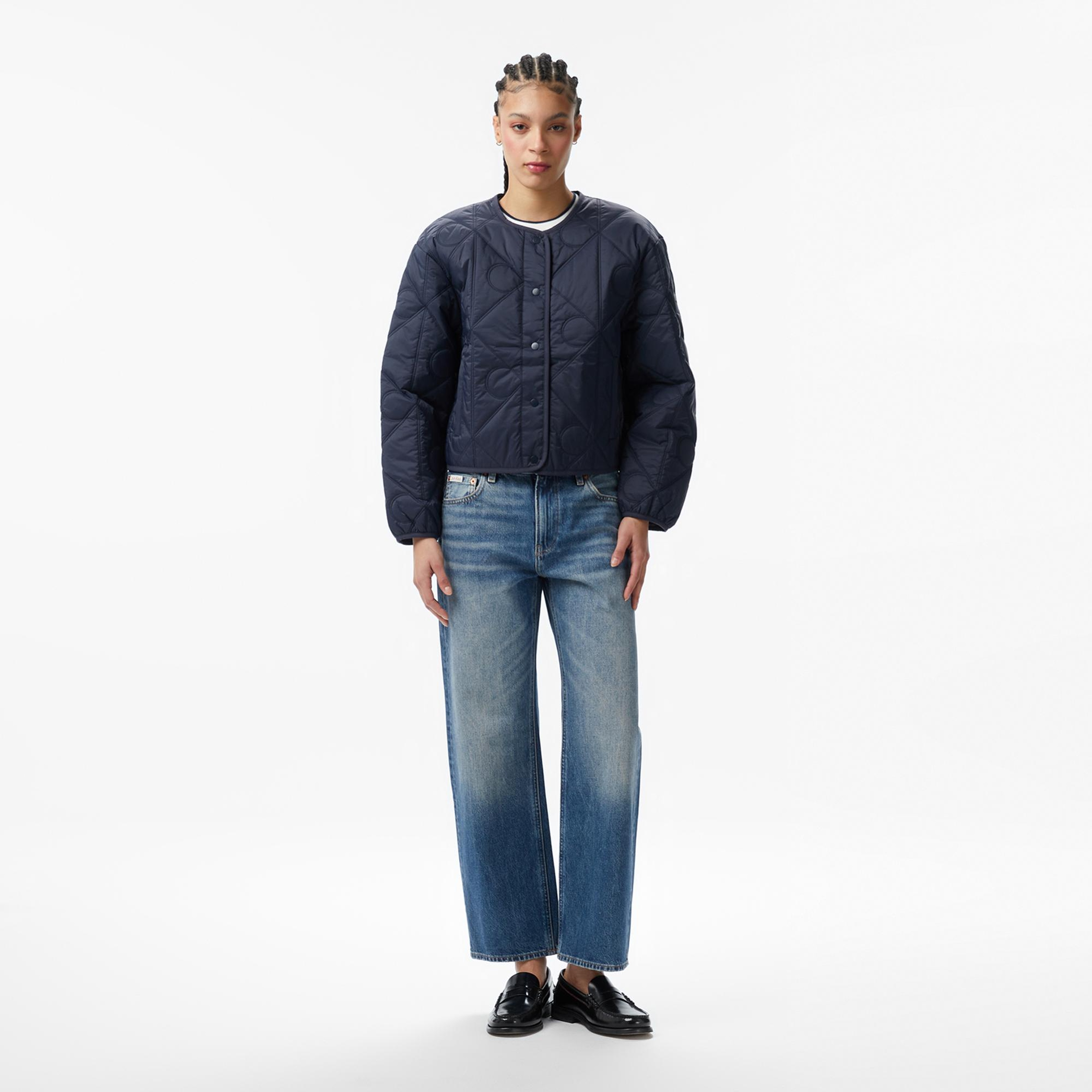 Calvin Klein Lighweight Quilted Liner Kadın Mavi Ceket