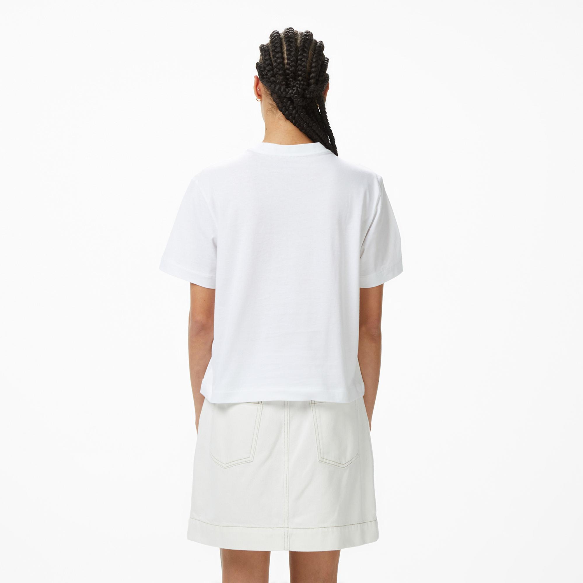 Calvin Klein Boxy Graphic Kadın Beyaz T-Shirt