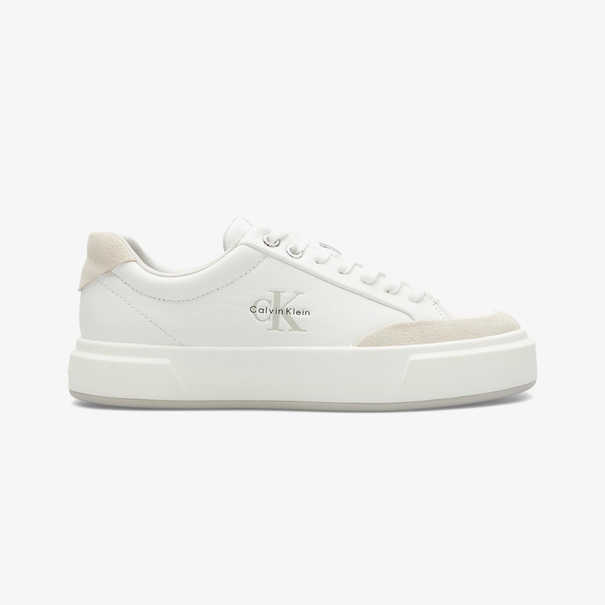 Calvin Klein Basket Cupsole Laceup Kadın Beyaz Sneaker