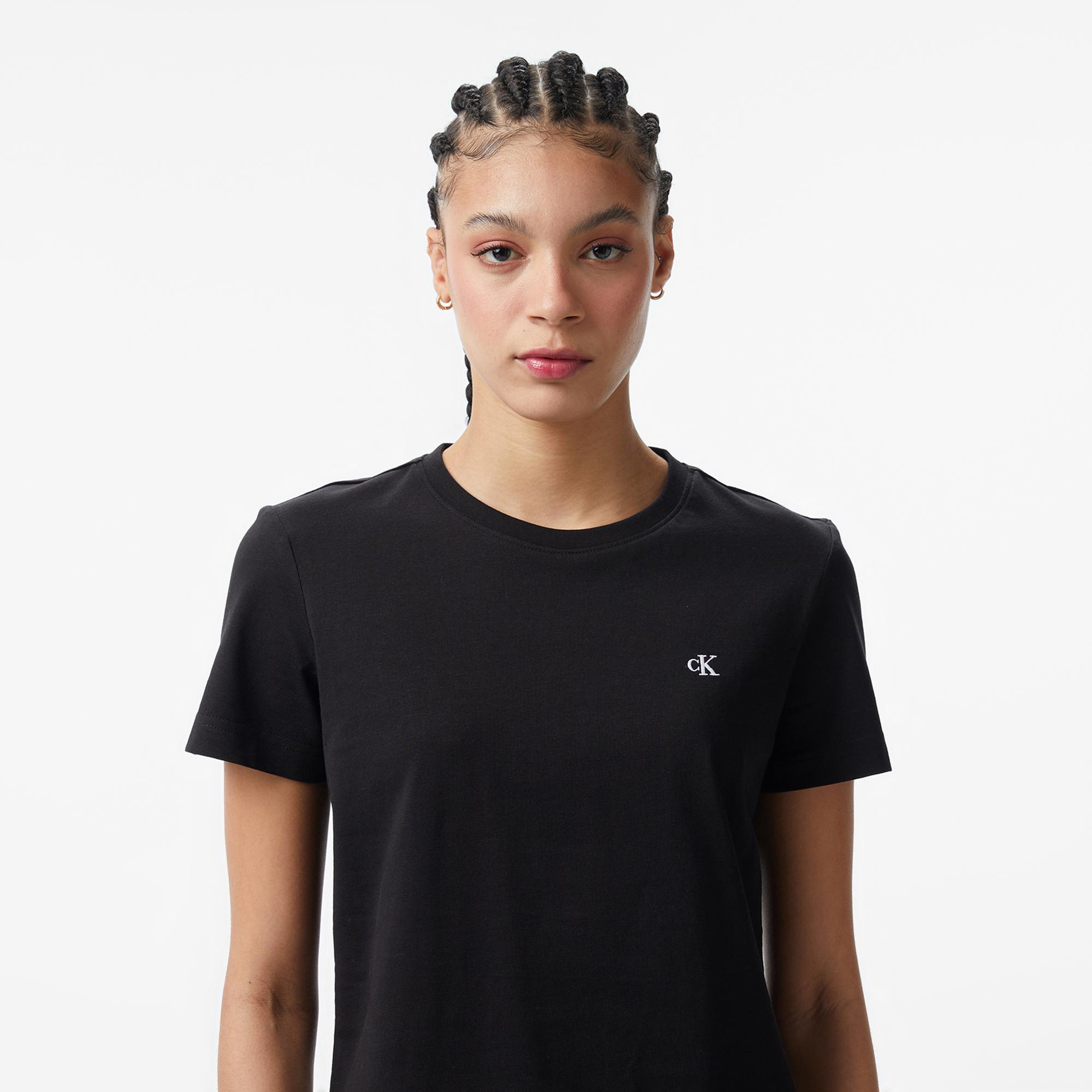 Calvin Klein Monogram Kadın Siyah T-Shirt