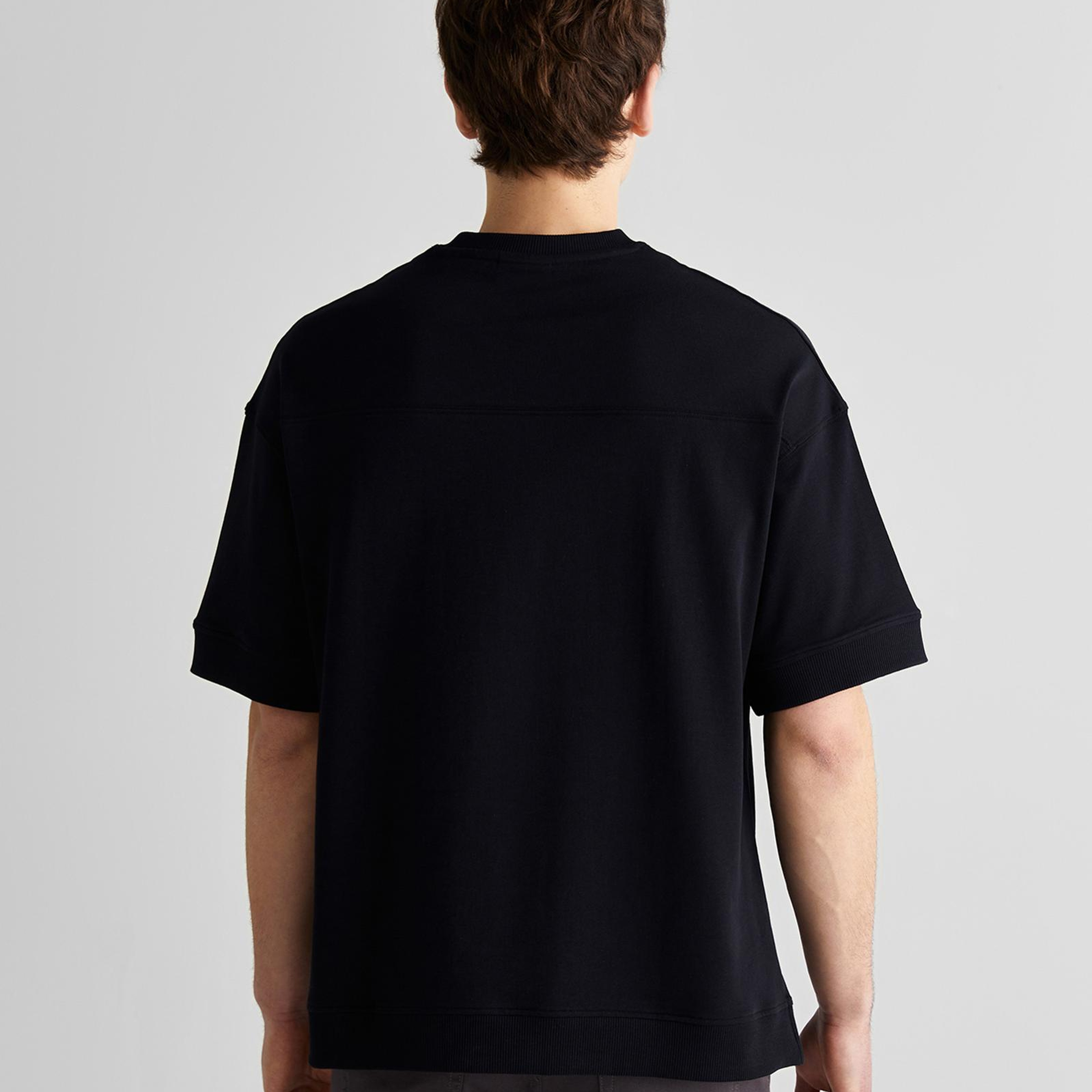 GANT Erkek Siyah Orijinal Fit Bisiklet Yaka Logolu T-Shirt