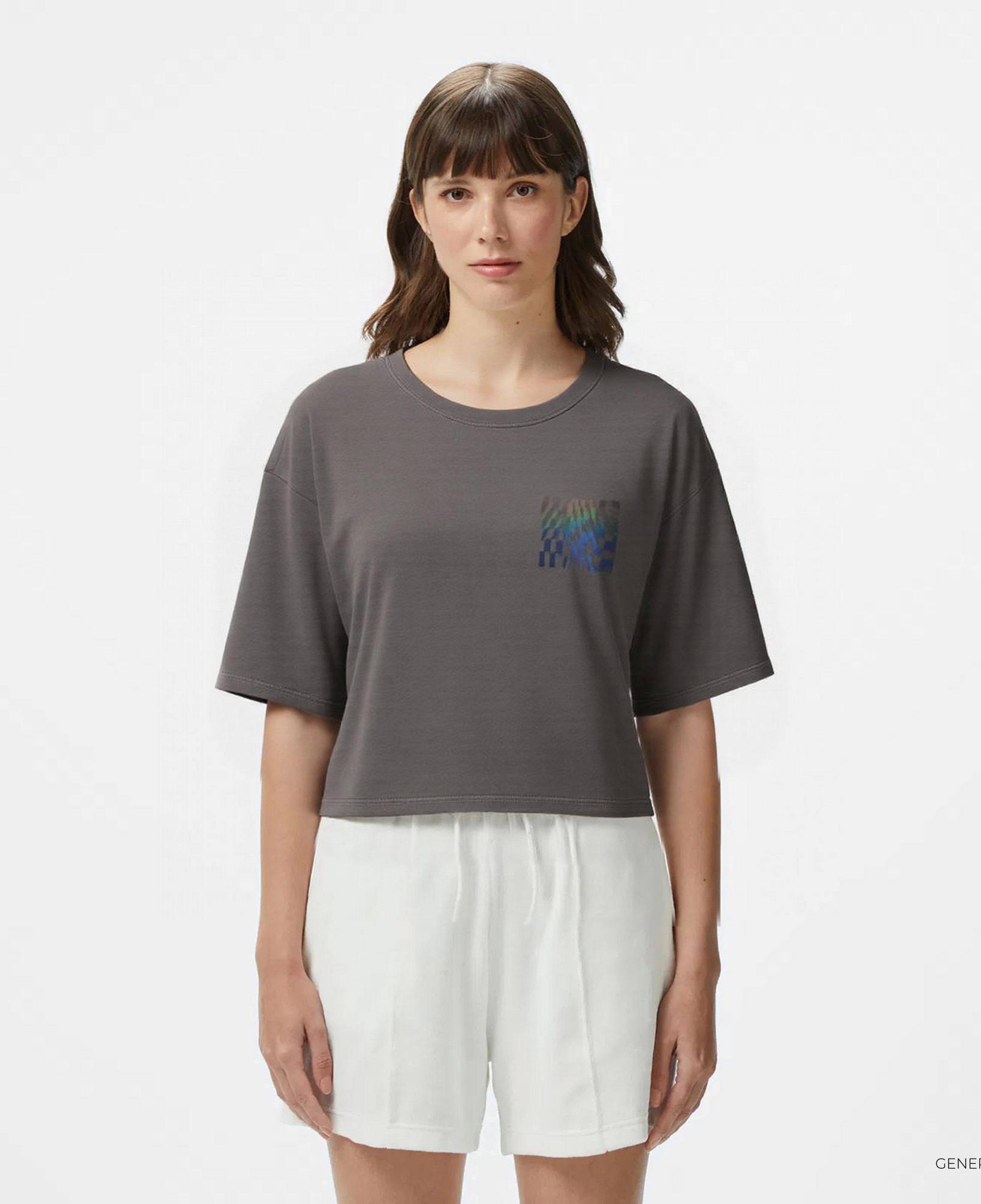 Vans Mte Wildthorn Reflective Boxy Kadın Gri T-Shirt