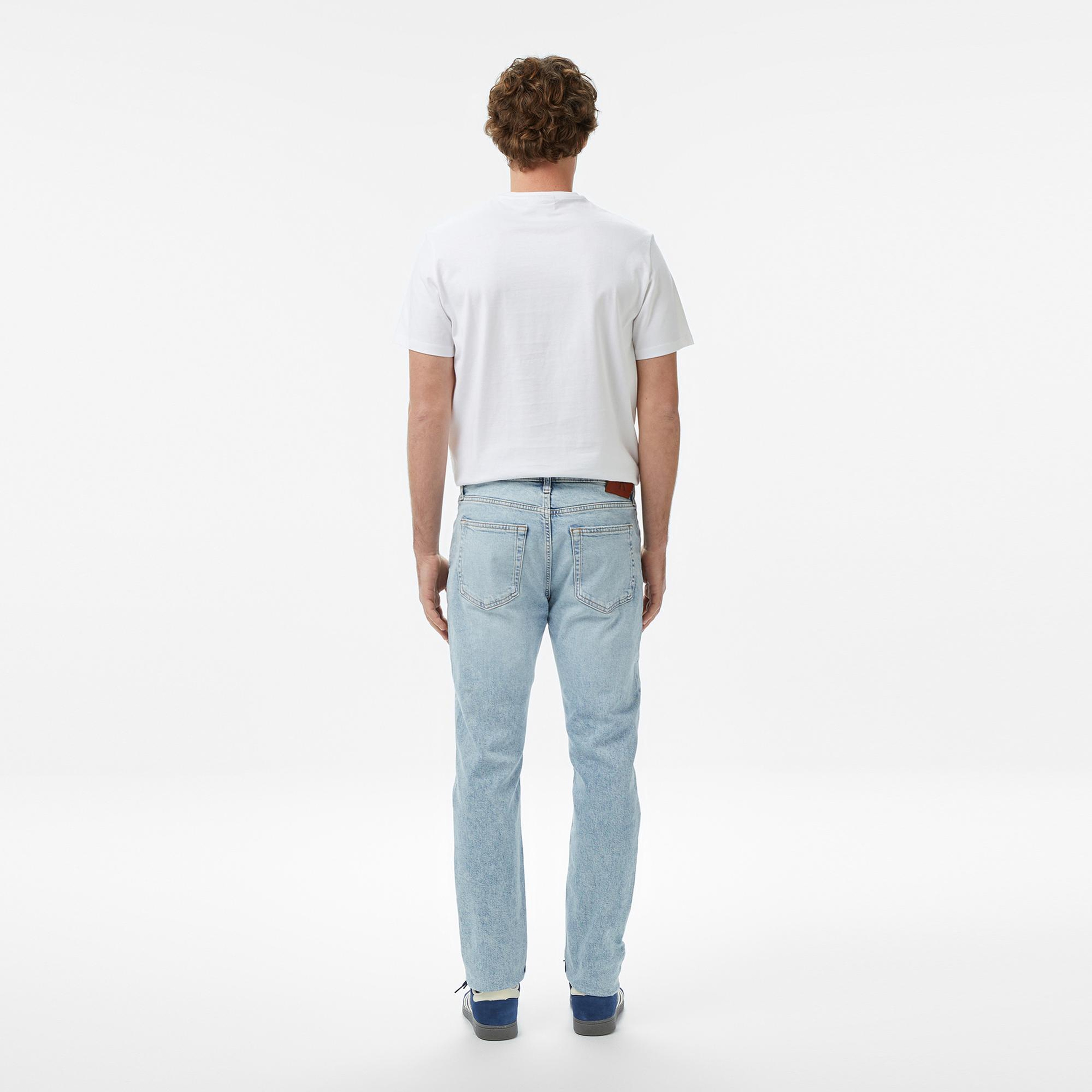 Calvin Klein Slim Taper Marbled Beacon Erkek Mavi Jean