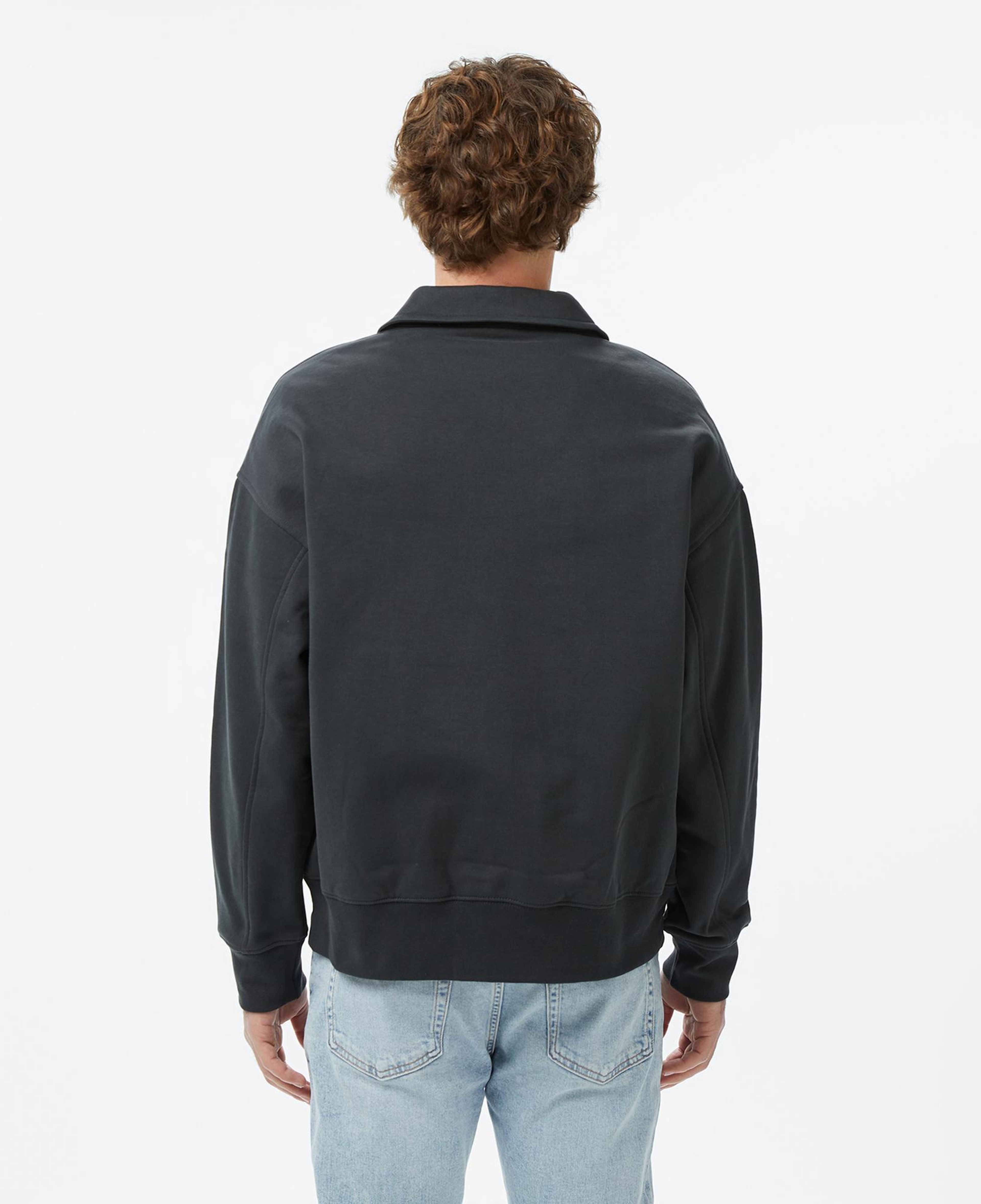 Calvin Klein Waffle-Lined Premium Erkek Gri Sweatshirt