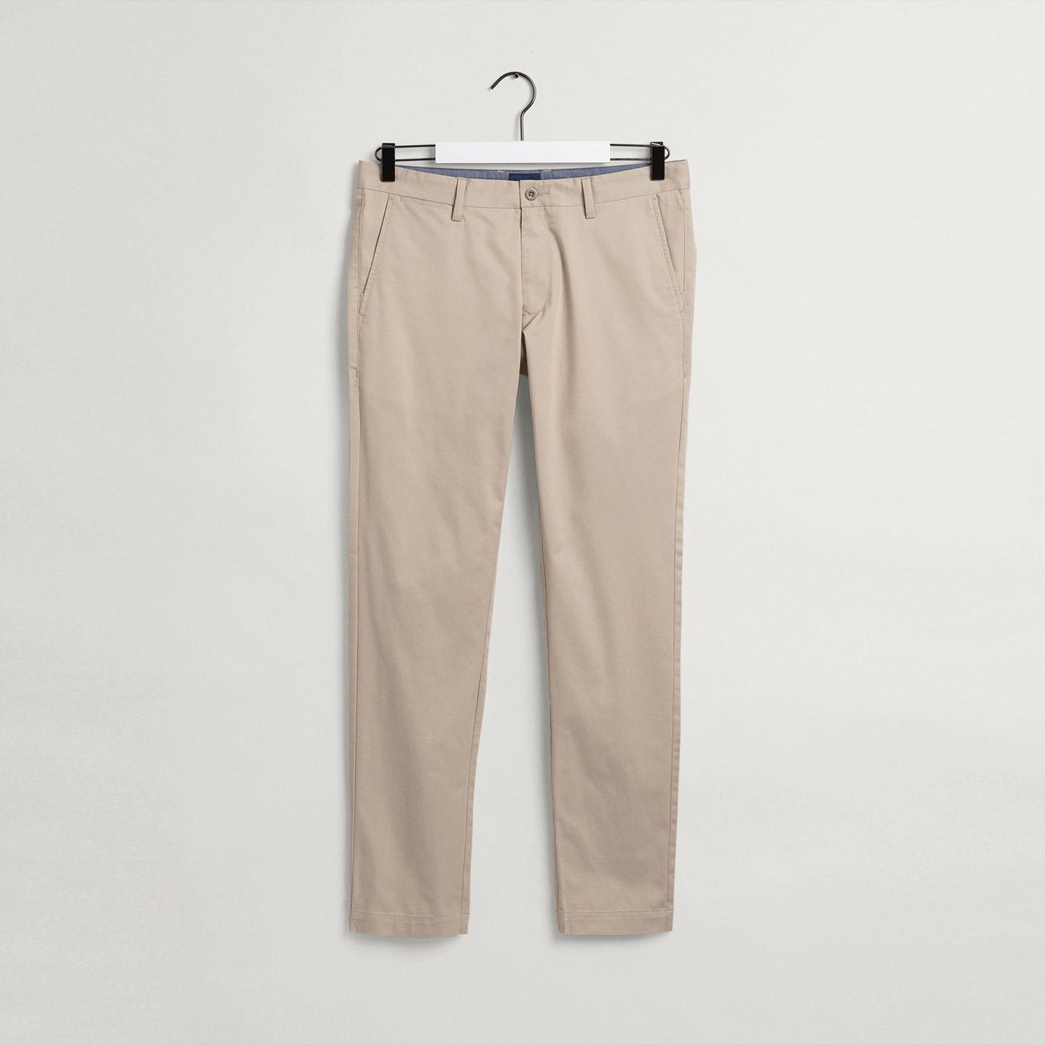 GANT Erkek Bej Slim Fit Hallden Pantolon