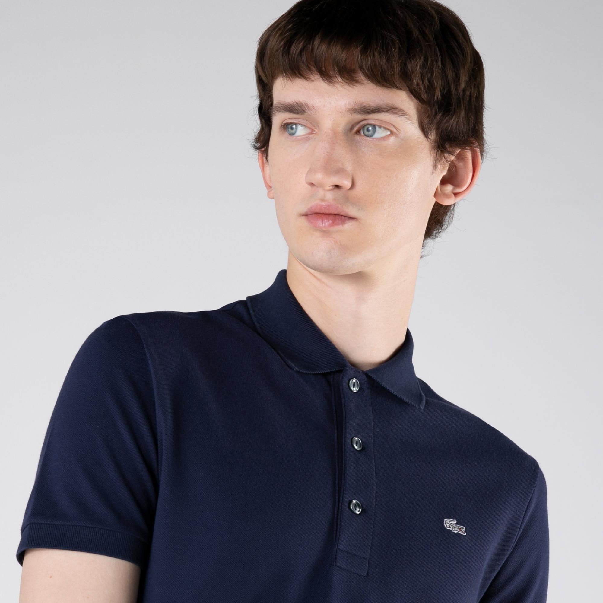 Erkek Slim Fit Lacivert Polo