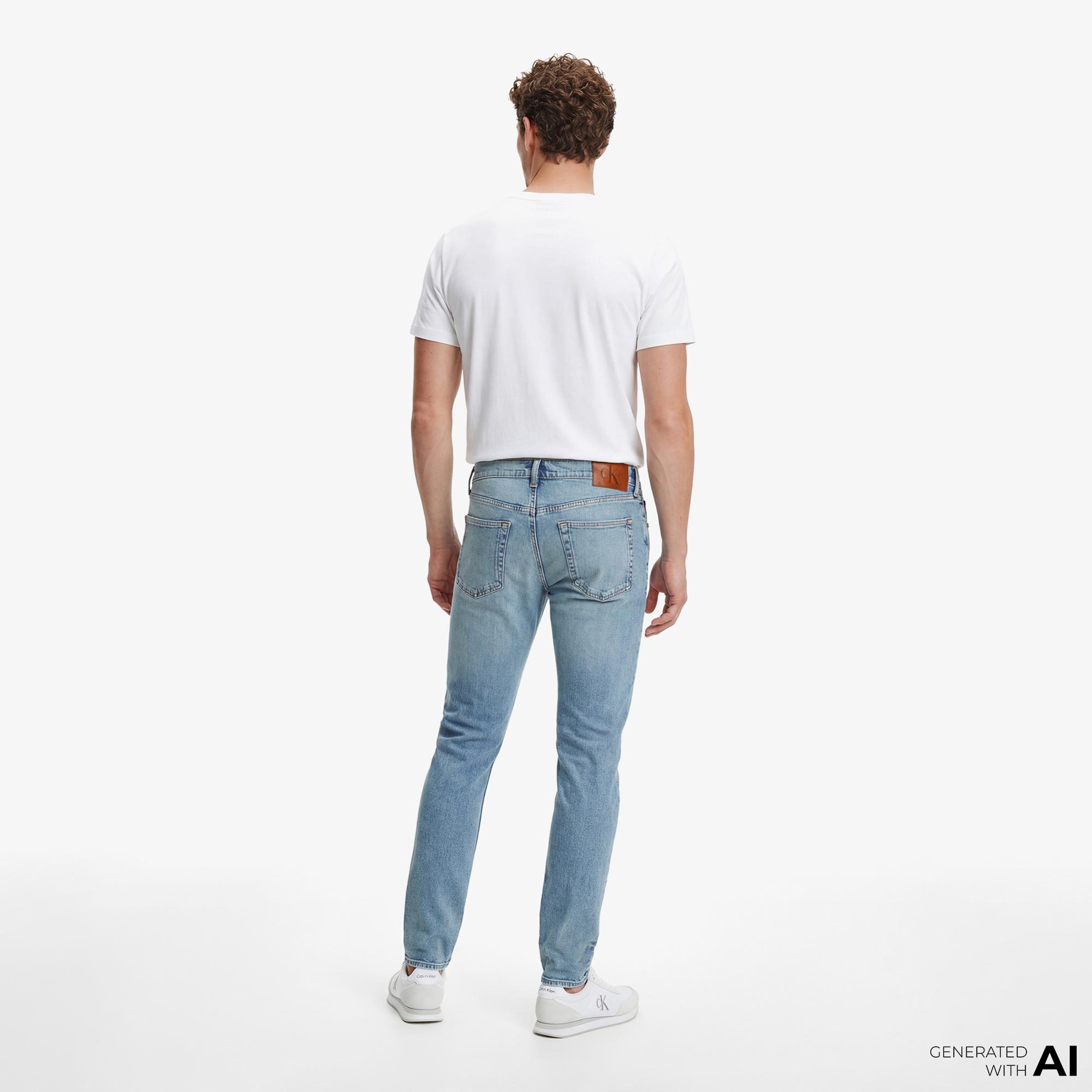 Calvin Klein Slim Taper Dispatcher Erkek Mavi Jean