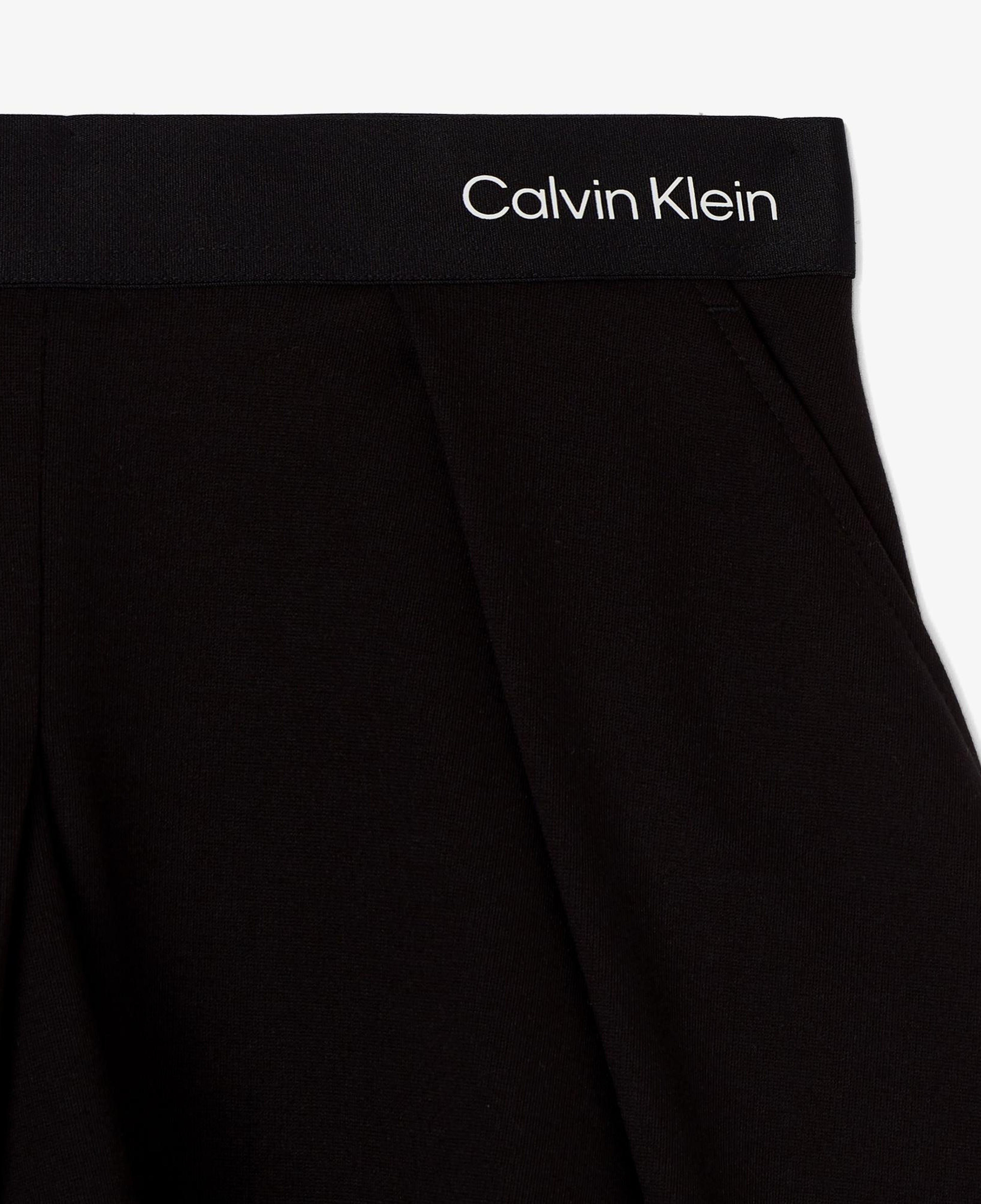 Calvin Klein Logo Tape Pleated Punto Çocuk Siyah Etek