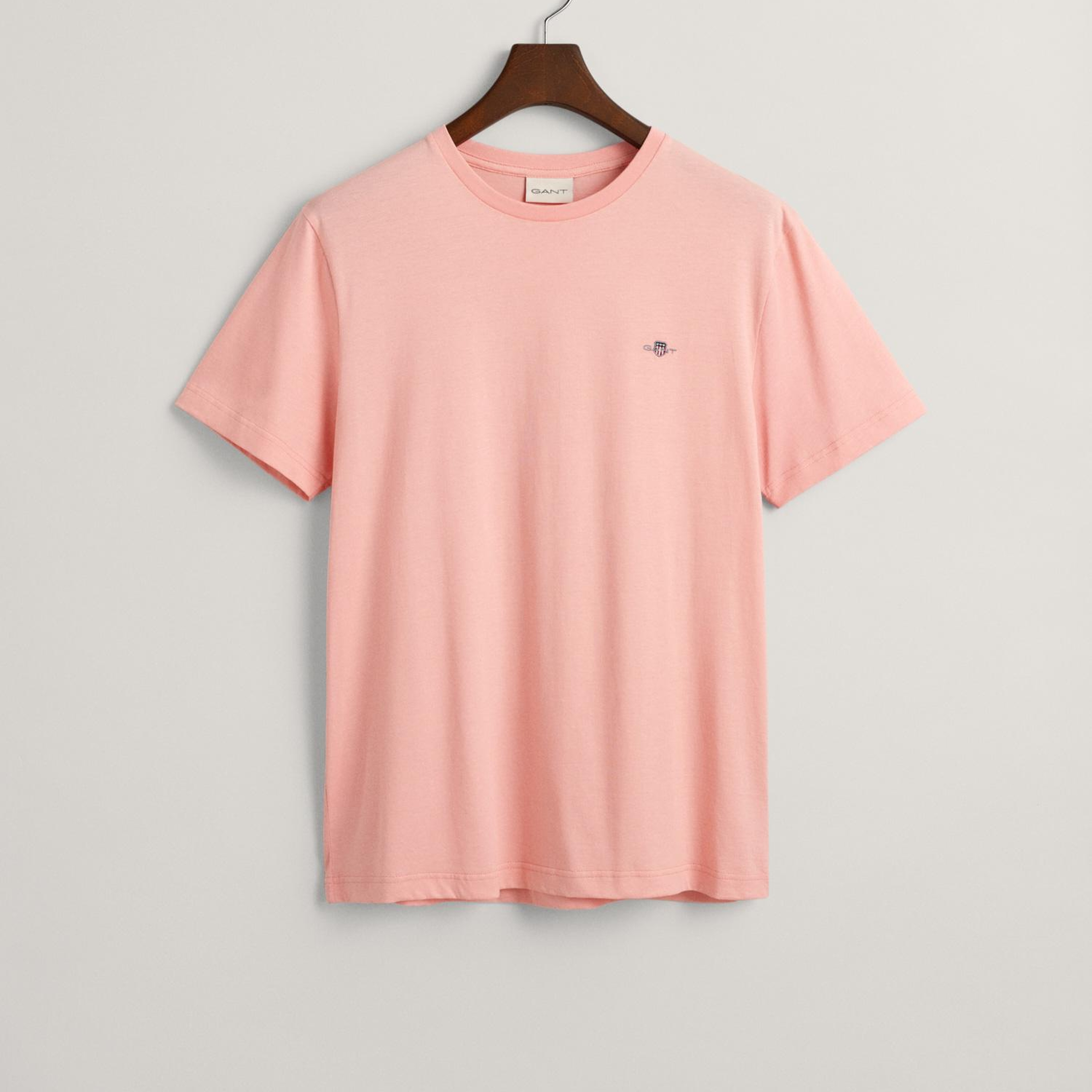 GANT Erkek Pembe Regular Fit Bisiklet Yaka T-Shirt